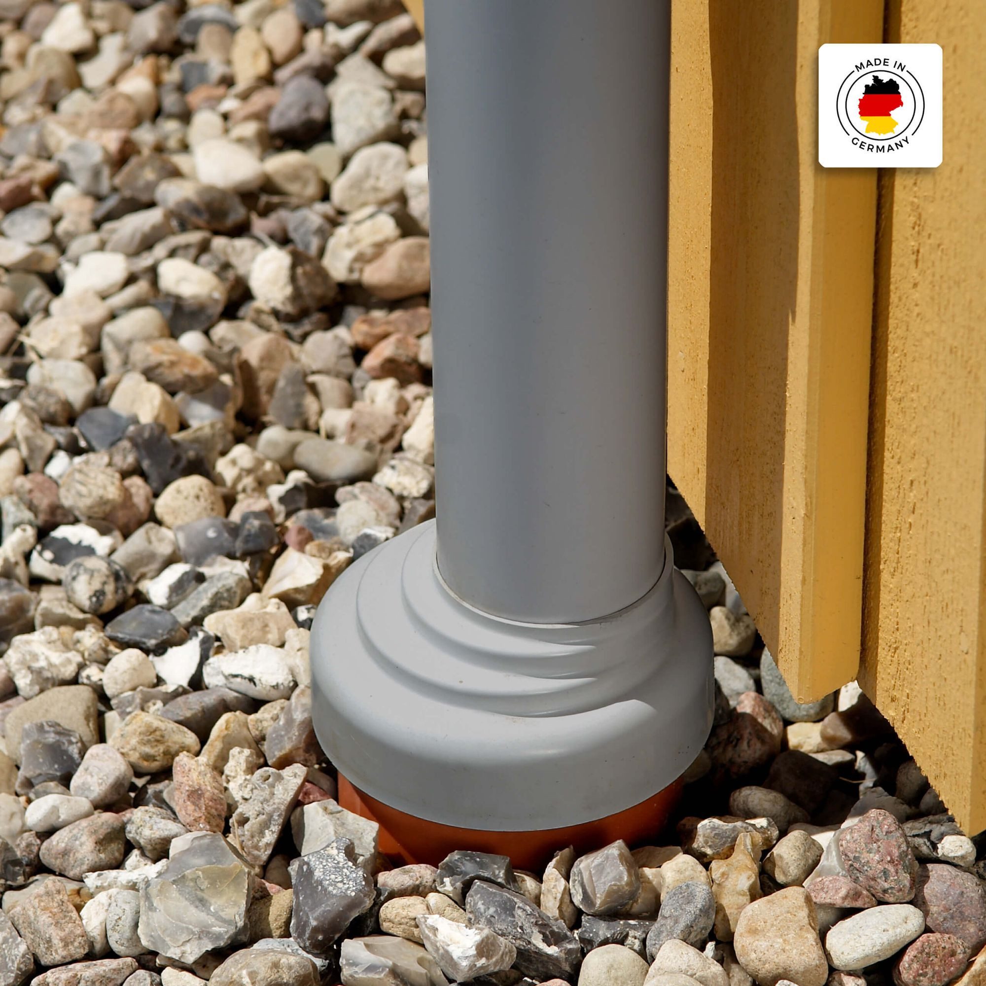 INEFA Regenfallrohr Verbindungsstück Fallrohr zu Abfluss, (DN 85), Übergangsstück aus PVC-U Kunststoff, einfache Montage, Made in Germany