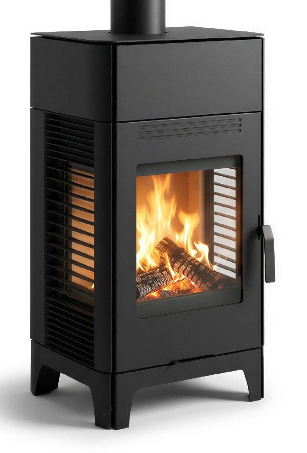 ECOfoxx Kaminofen Premium-Kaminofen Modell 1W60 - Dreischeiben, 6.0 kW