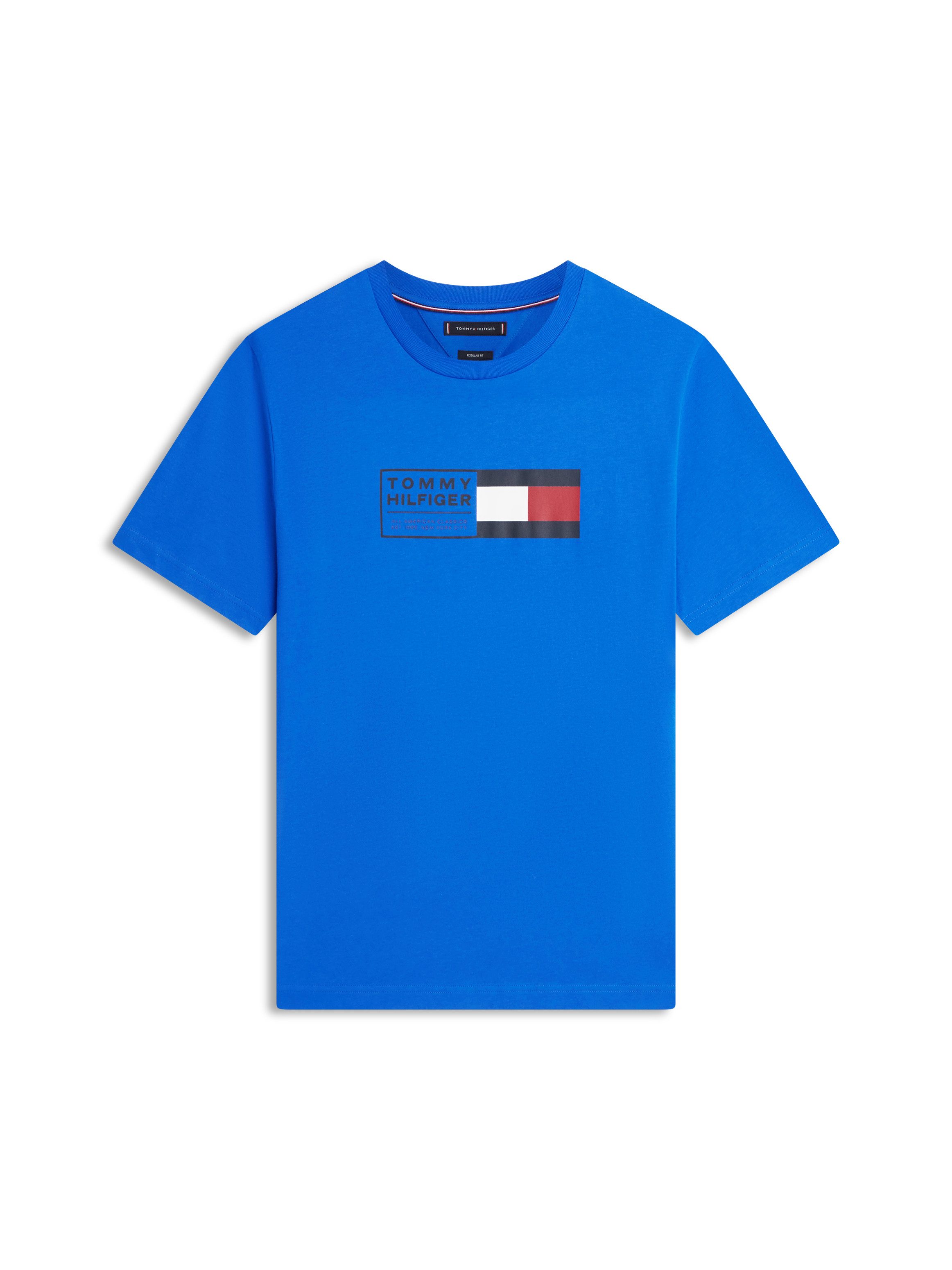 Tommy Hilfiger T-Shirt BRAND LOVE TEXT BOX regular fit, gerippter Rundhals – Bild 4 von 5