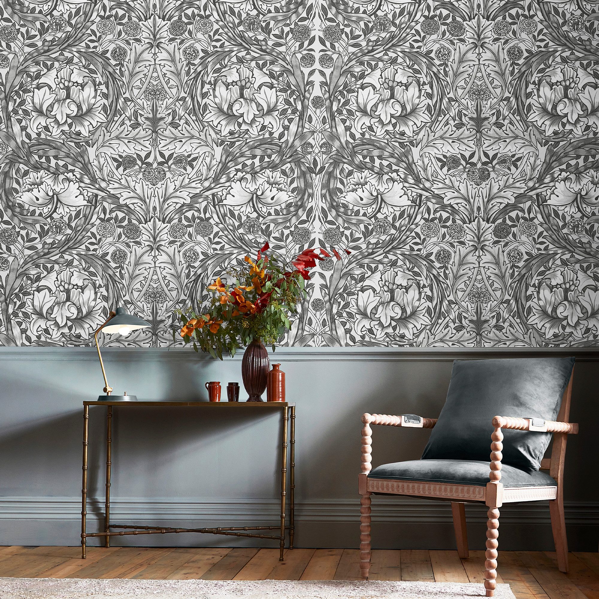WILLIAM MORRIS AT HOME Vliestapete African Marigold, glatt, Retro, (1 St), 10mx52cm (ca. 5m2)
