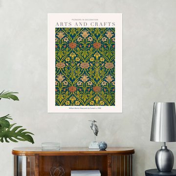 Posterlounge Poster William Morris, Arts and Crafts - Rose and Lily Curtain I, Schlafzimmer Modern Malerei