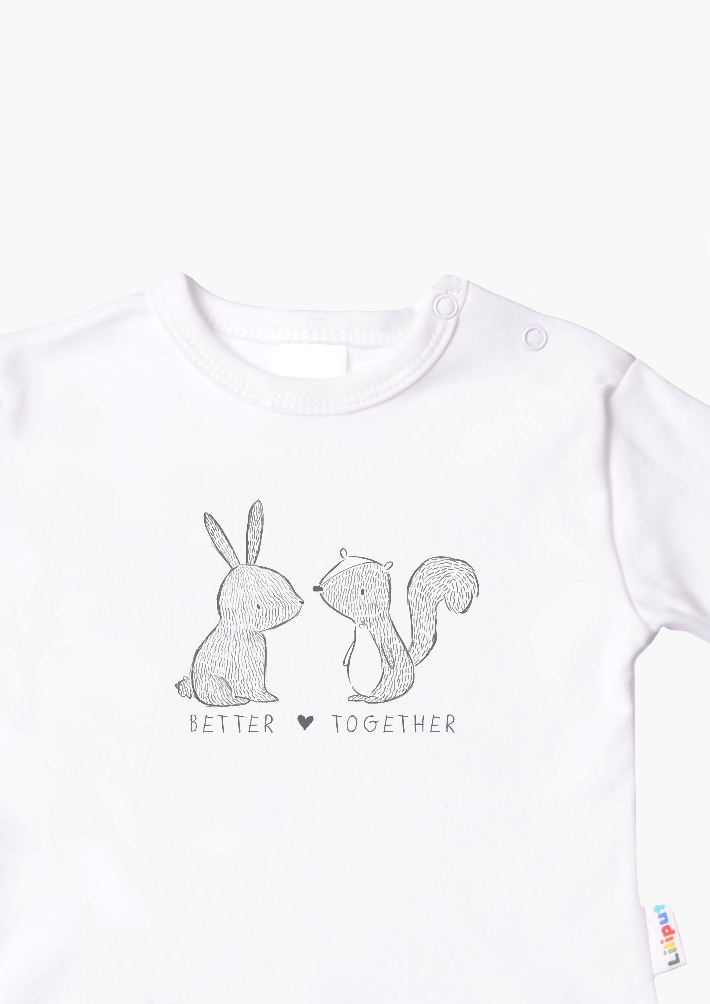 mit der Langarmshirt auf Schulter Better Together Druckknöpfen Liliput