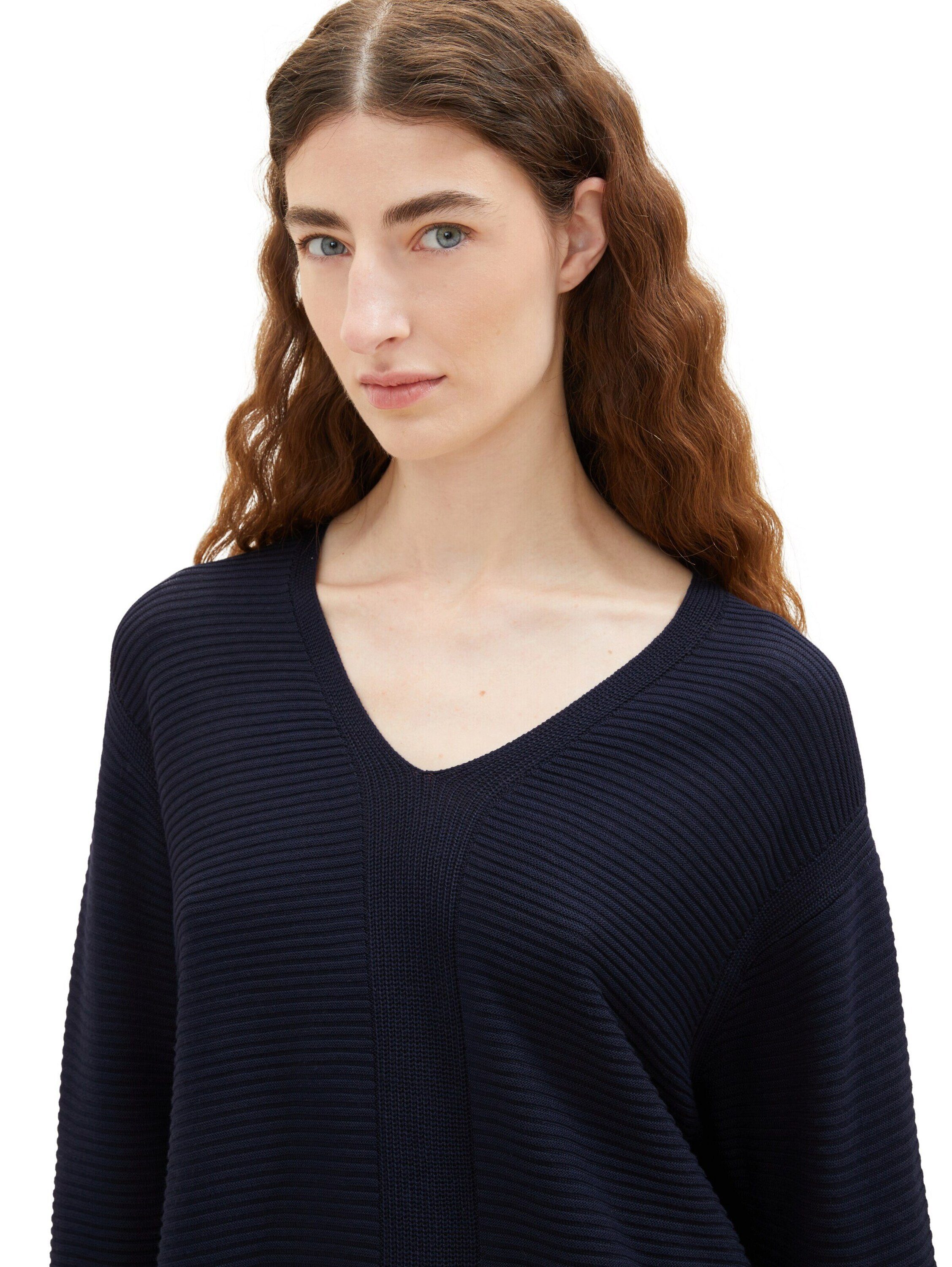 TOM TAILOR Strickpullover (1-tlg) Plain/ohne Details sky captain blue