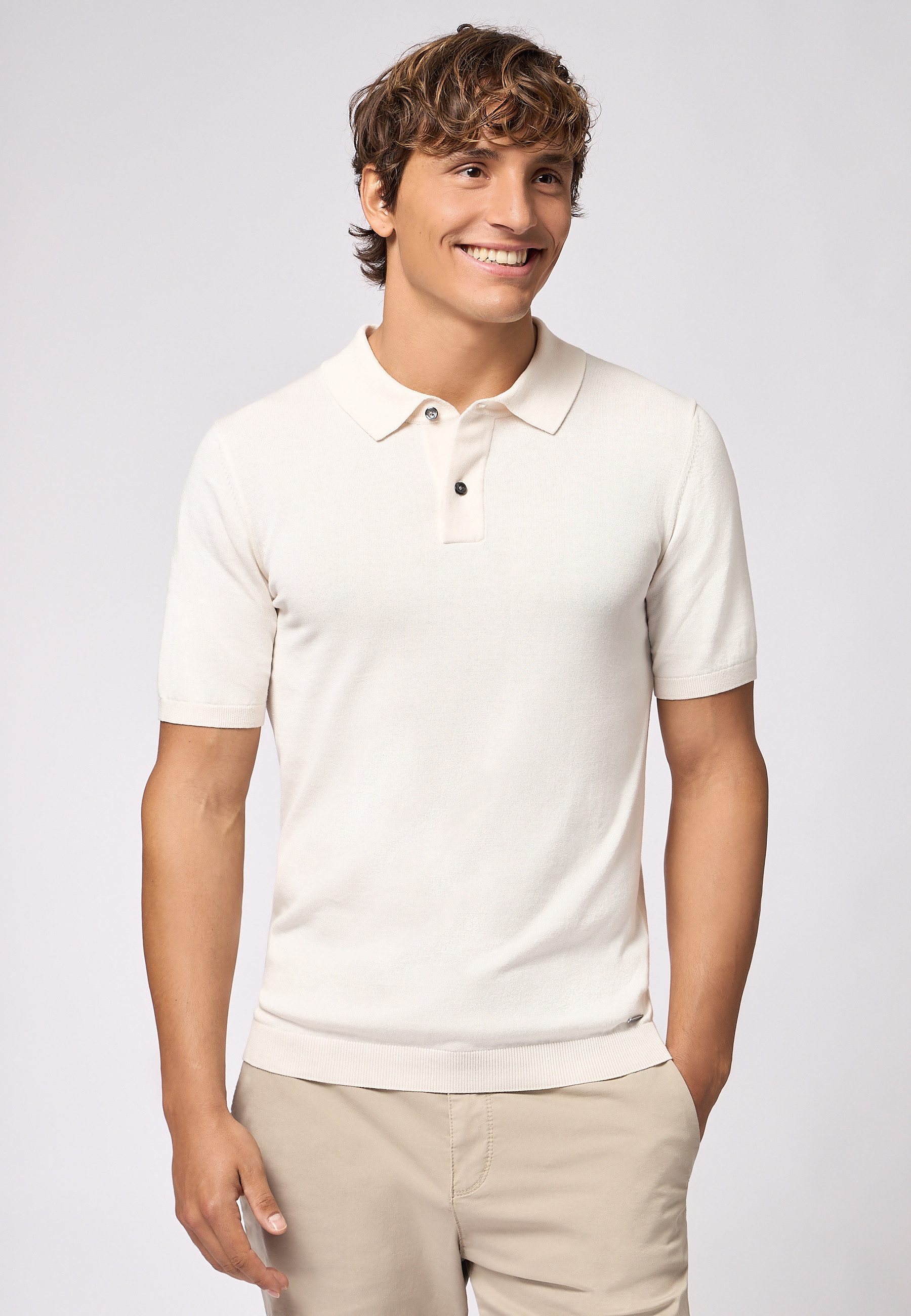 Poloshirt Feinstrick