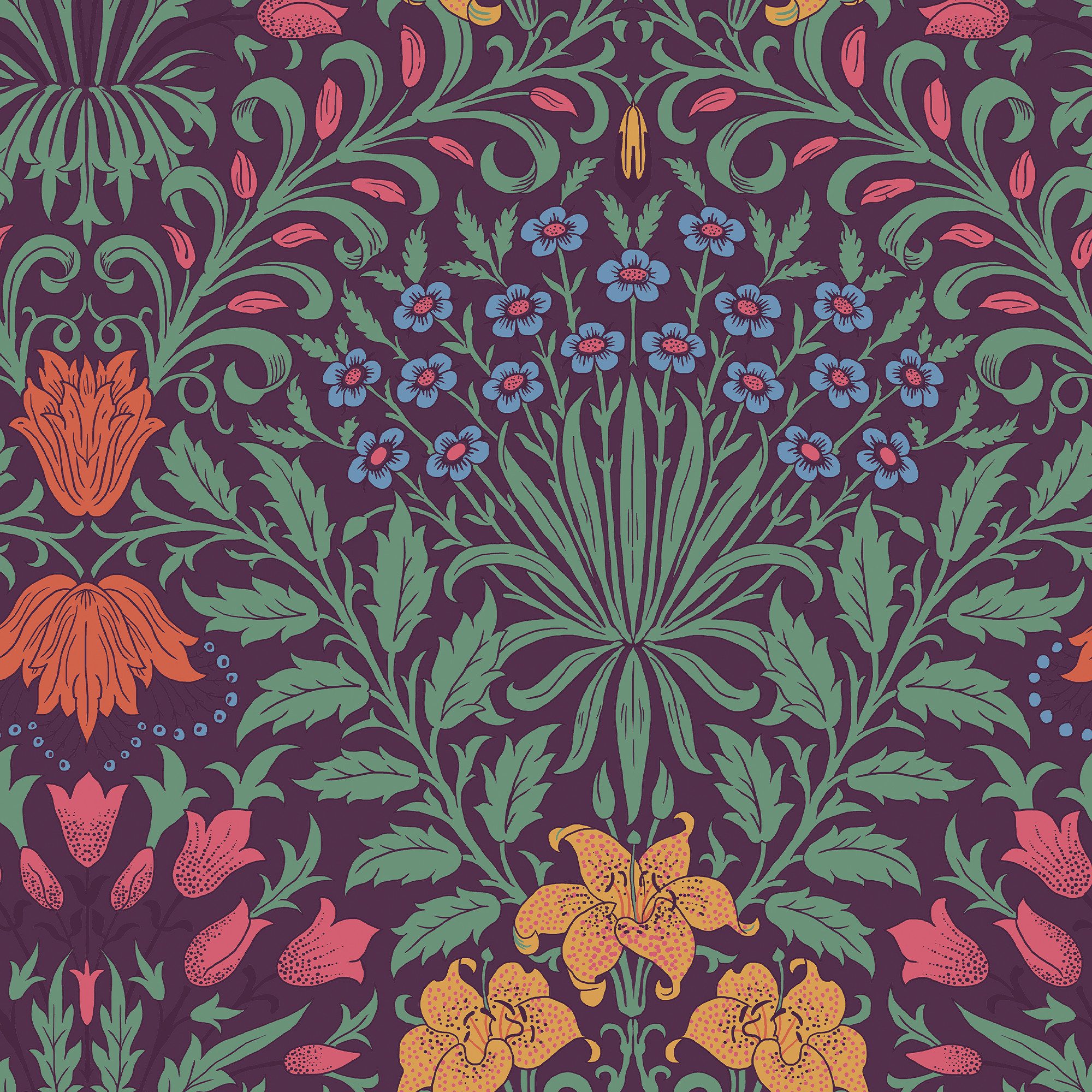 WILLIAM MORRIS AT HOME Vliestapete Garden, glatt, Motiv, (1 St), Design Tapeten