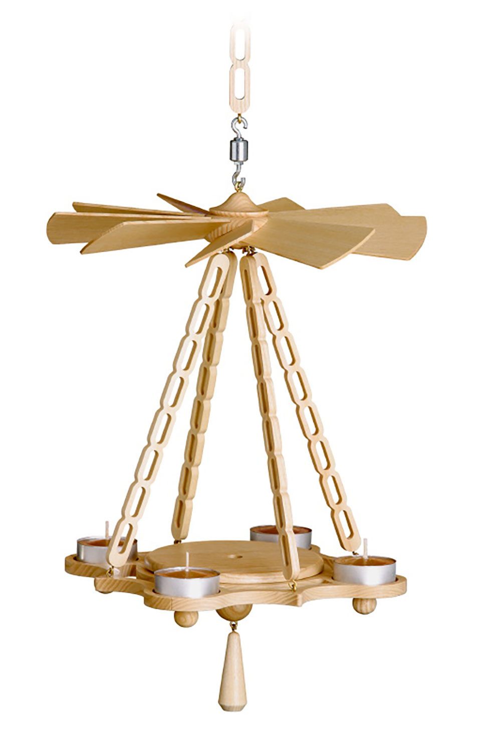 Volkskunstwerkstatt Unger Weihnachtspyramide Deckenpyramide 30cm, unbestück günstig online kaufen