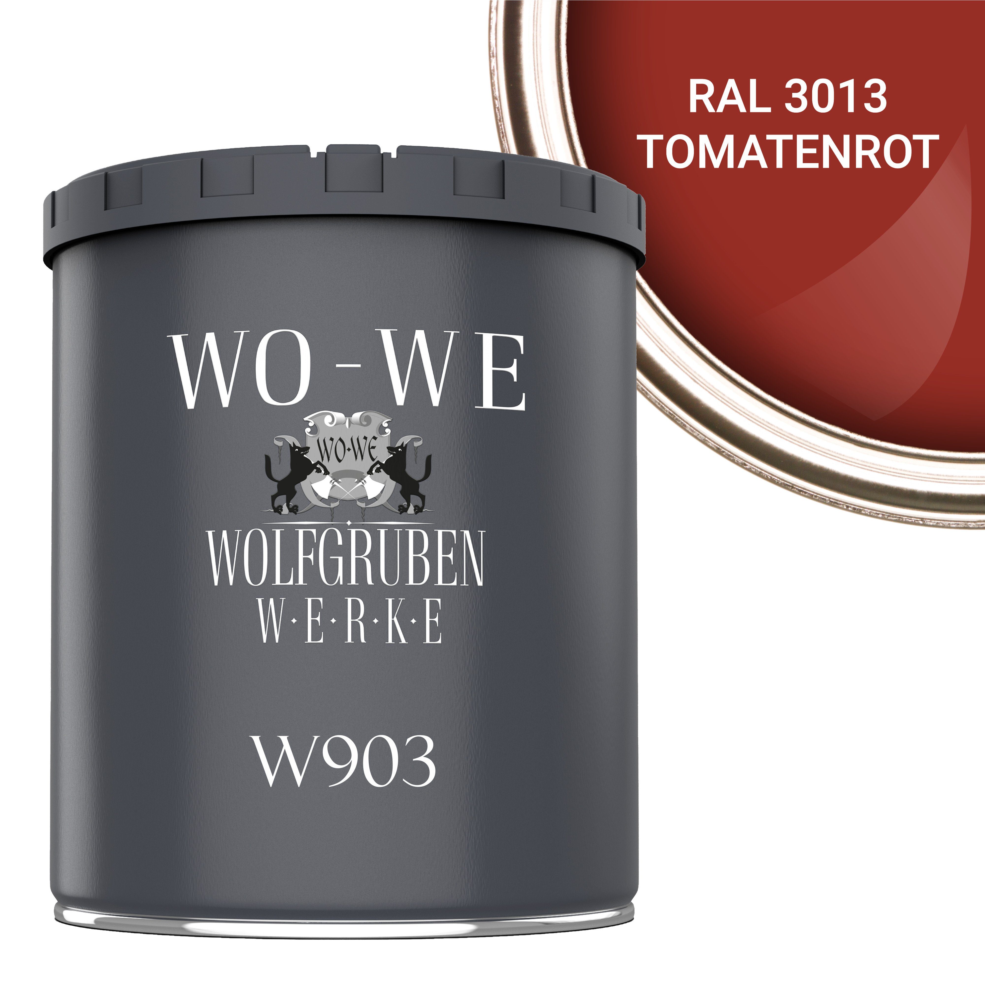 WO-WE Heizkörperlack Heizkörperfarbe Heizungsfarbe W903, 1-10L, Wasserbasis RAL 3013 Tomatenrot
