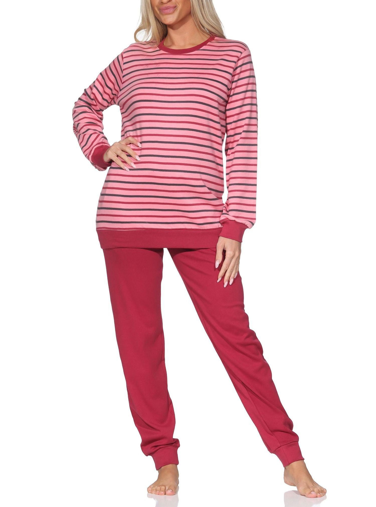 Normann Pyjama Normann Damen langarm Schlafanzug Kuschel Interlock Qualität