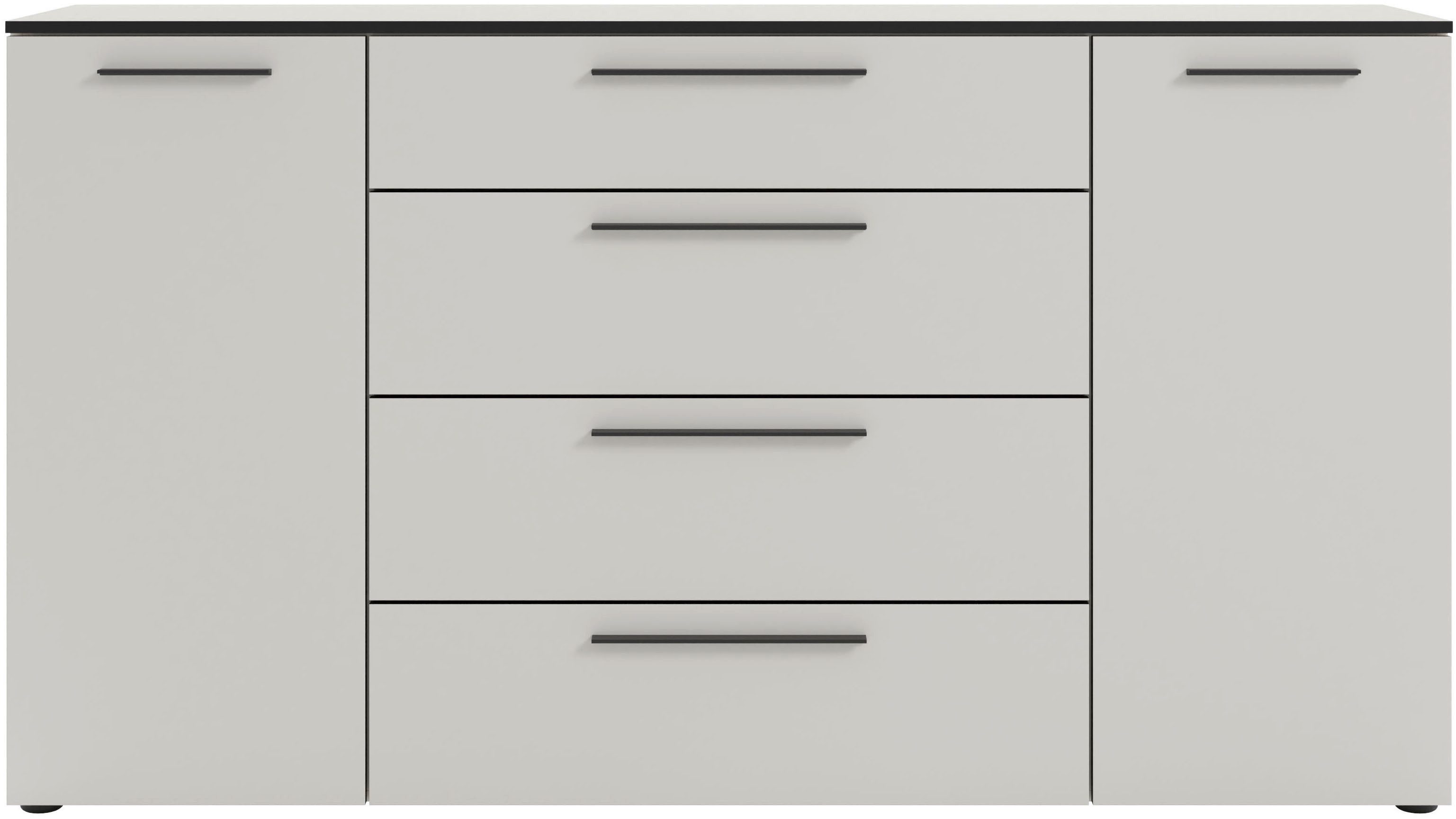 Manjana Möbel Kommode Kommode mit Schwarz matten Metallgriffen in verschiedenen Ausführungen