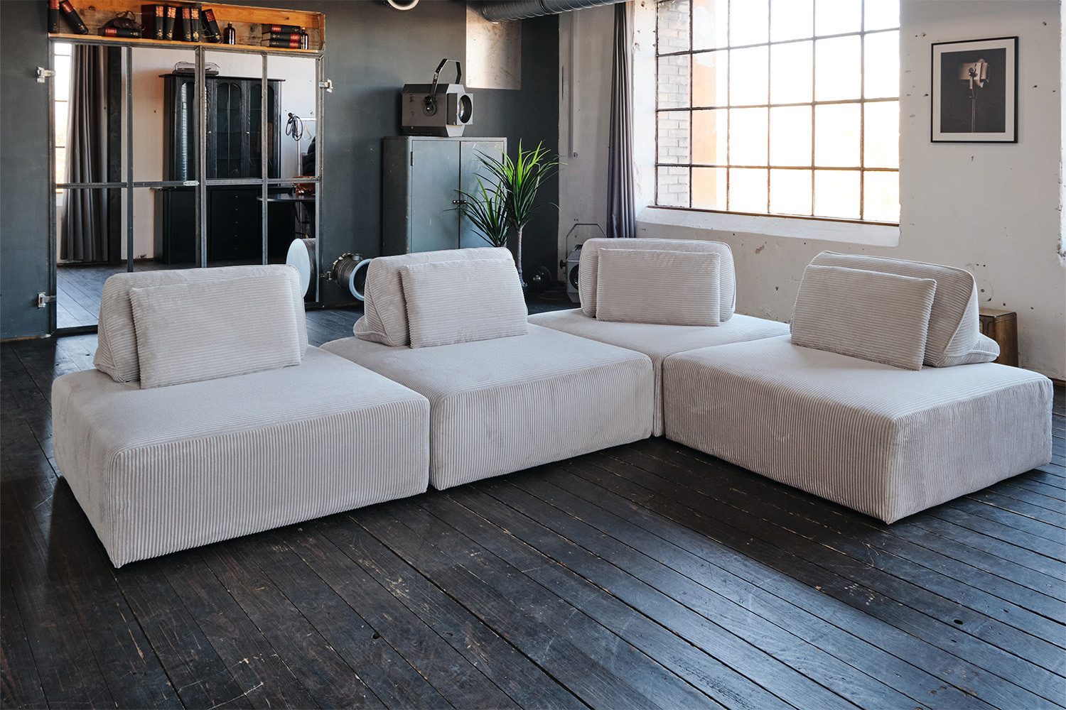 KAWOLA Sofa WIOLO SOFT Cord Sofa - Modular - Komfortabel & Flexibel - Wohnzimmer, Modulsofa mit Cordbezug. Abziehbar & vielseitig. 4 Module.