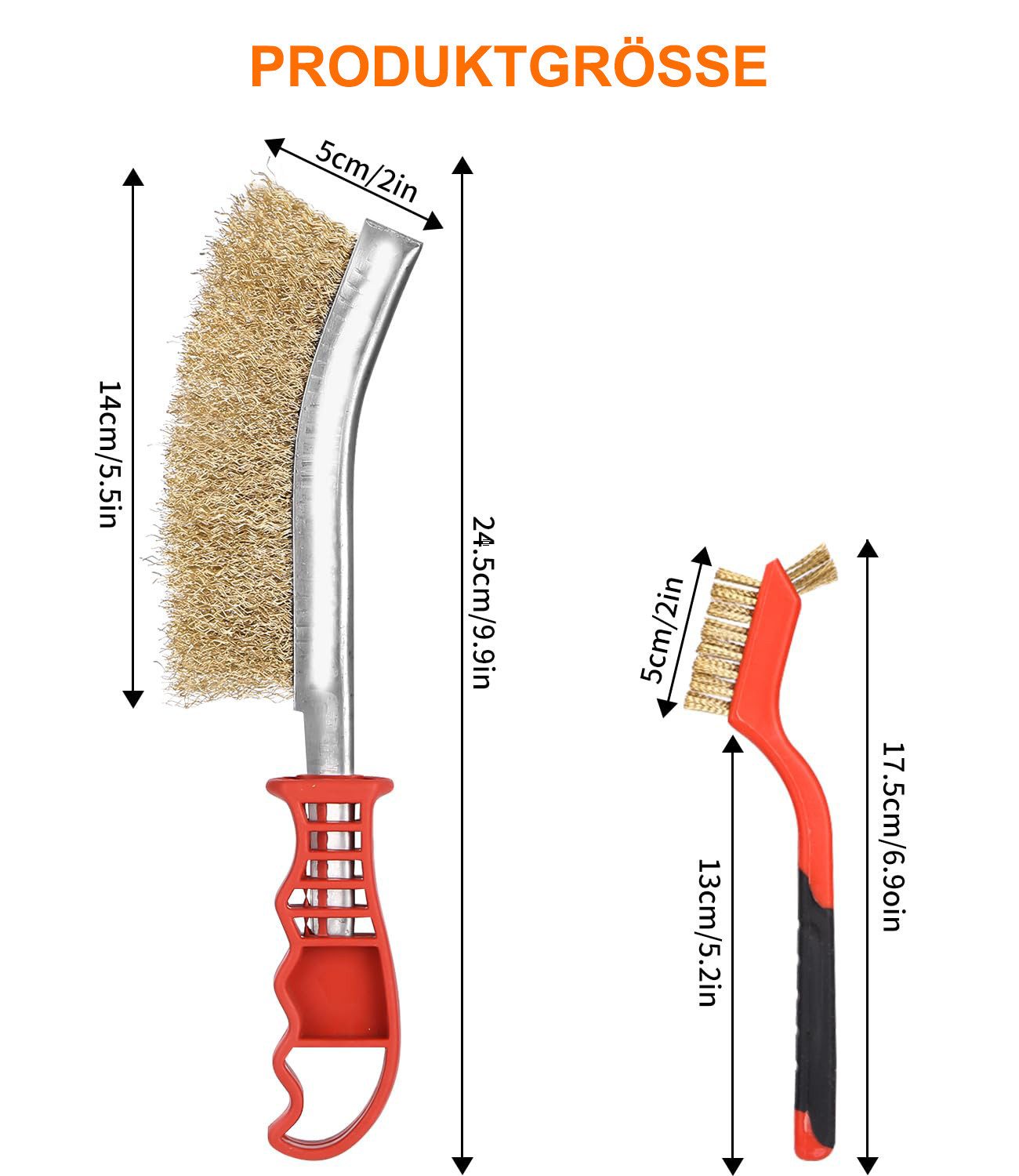 SinLaw Reinigungsbürsten-Set 6 Stück Drahtbürsten, Drahtbürstenset zum Reinigen, Entrosten, (1-tlg), Zum Reinigen des Grills, Entfernen von Rostflecken