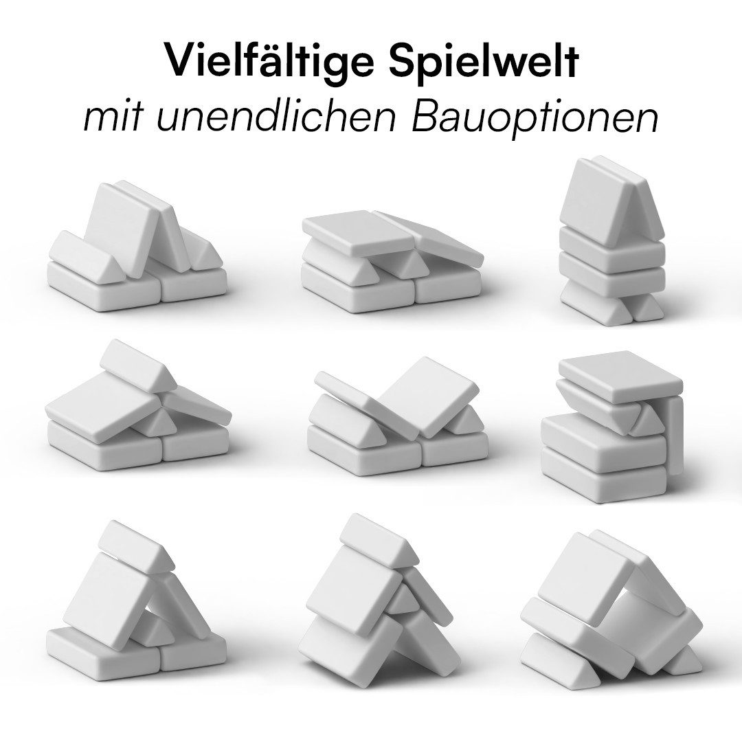 Bellabino Kindersofa Nile aus Schaumstoff Teilen, modulare Kinderspielcouch aus Cord, Grau, Maxi-Variante, Cordbezug abnehmbar & waschbar, 160x52x75cm, Oeko-Tex – Bild 4 von 5