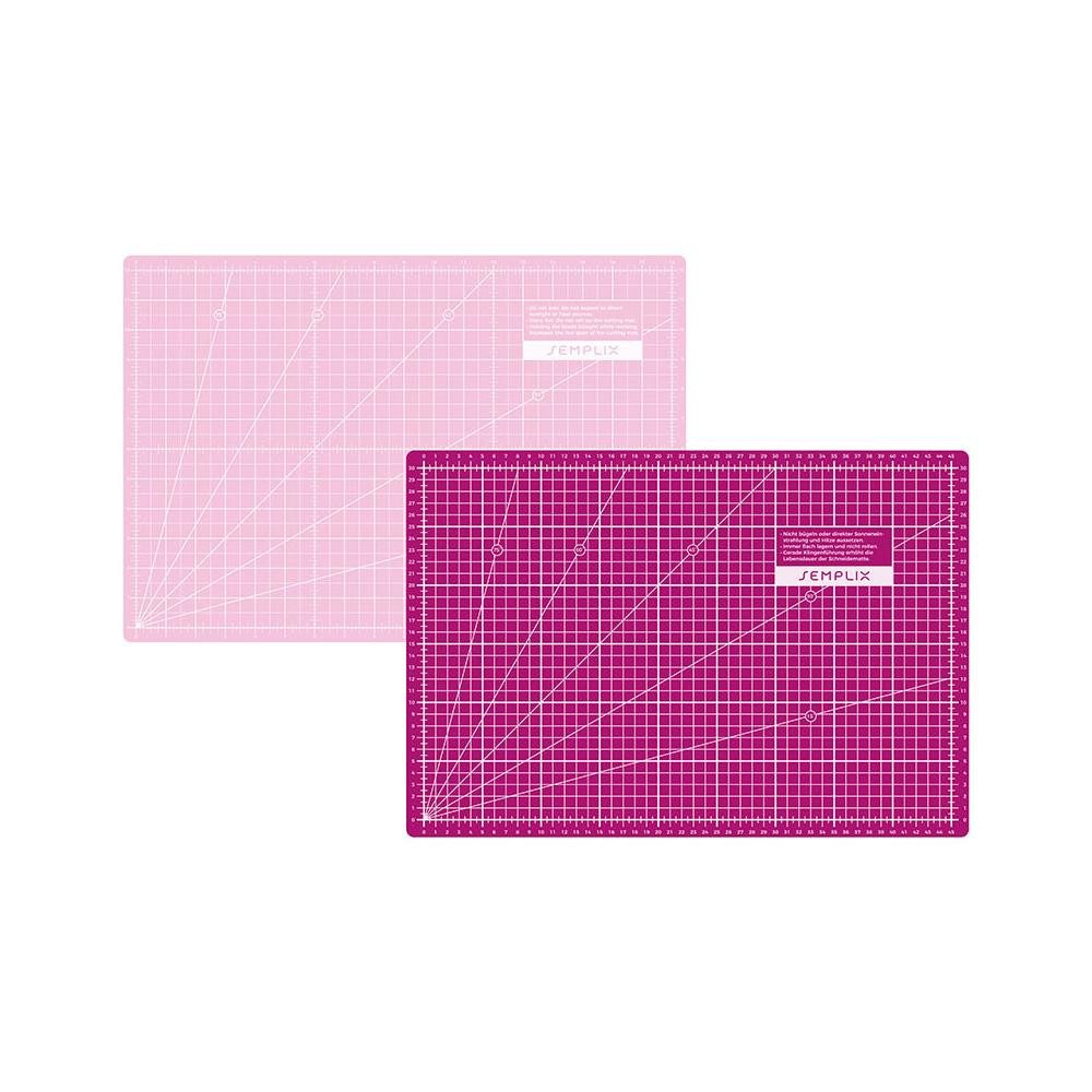 Semplix Schneideunterlage - Schneidematte beere-rosa (18 x 12 inch)