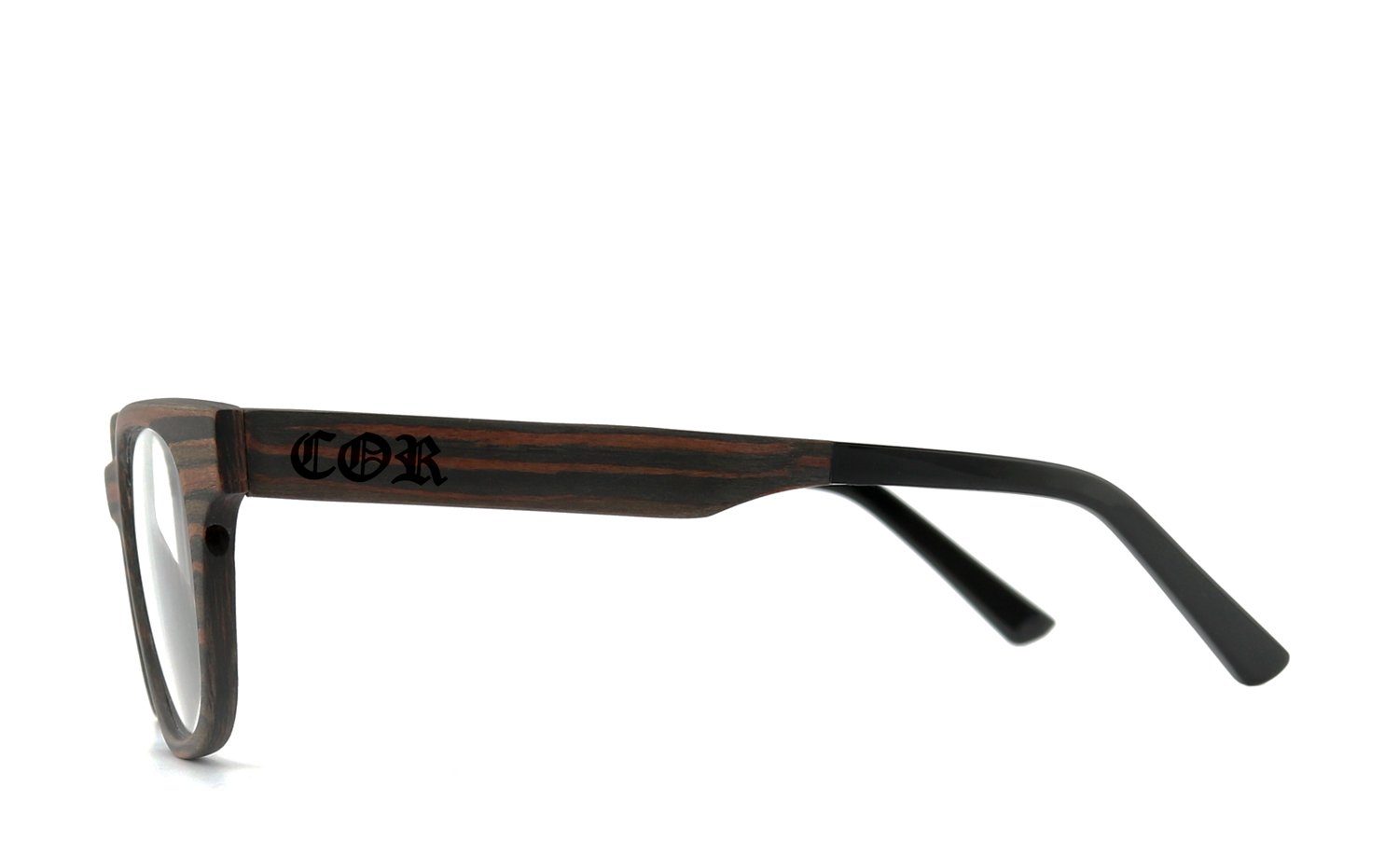 Flex-Scharnieren Brille Holzbrille, COR COR012 mit Bügel