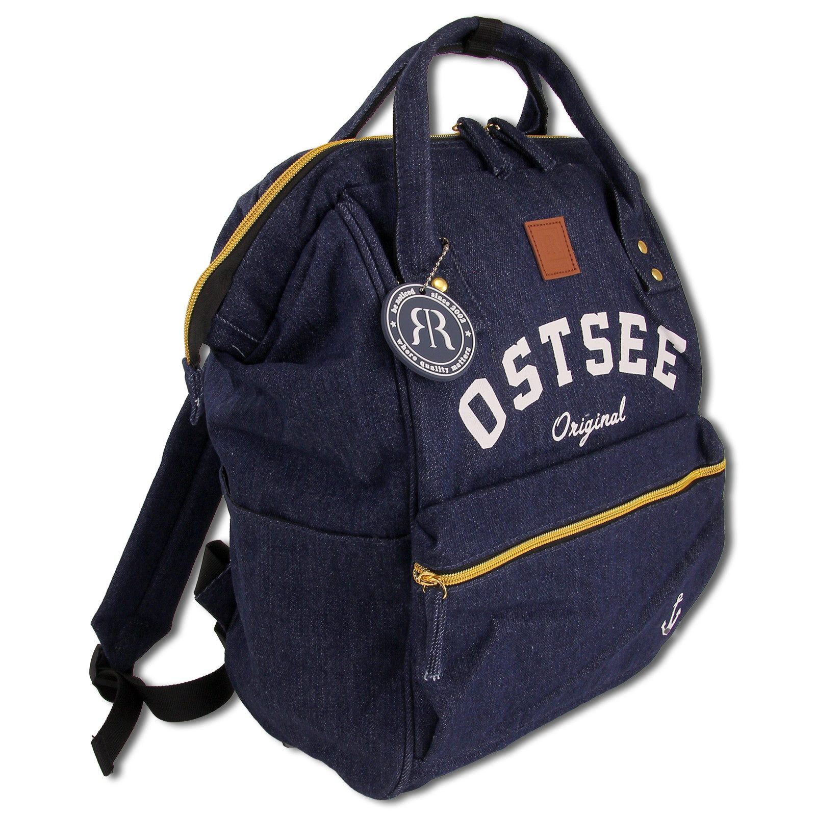Robin Ruth Freizeitrucksack Robin Ruth Rucksack Baumwolle navy, Damen, Herren Rucksack Baumwolle, navy, dunkelblau ca. 40cm hoch