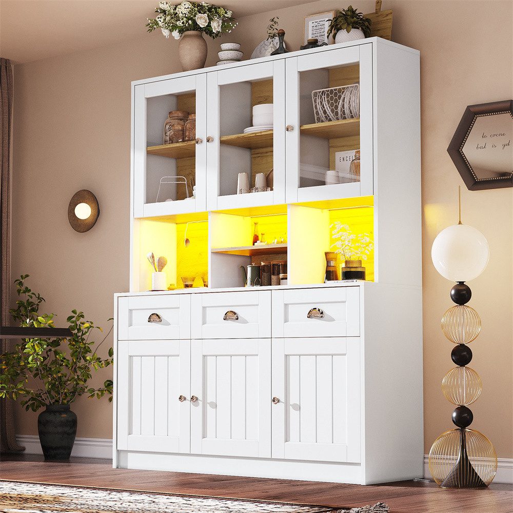 MODFU Hochschrank Multifunktionales,Sideboard (Küchenbuffet mit App-gesteue günstig online kaufen