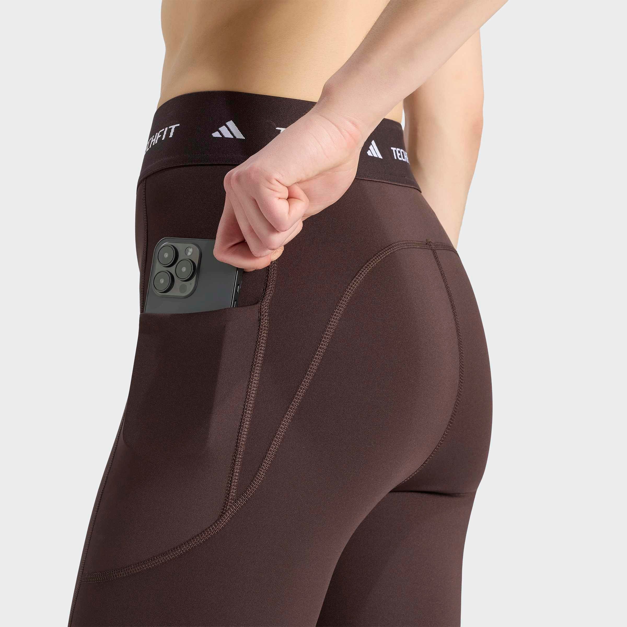 adidas Performance Trainingstights TECHFIT STASH POCKET FULL-LENGTH LEGGINGS sportlicher Stil, für Workout, aus Polyester und Elasthan
