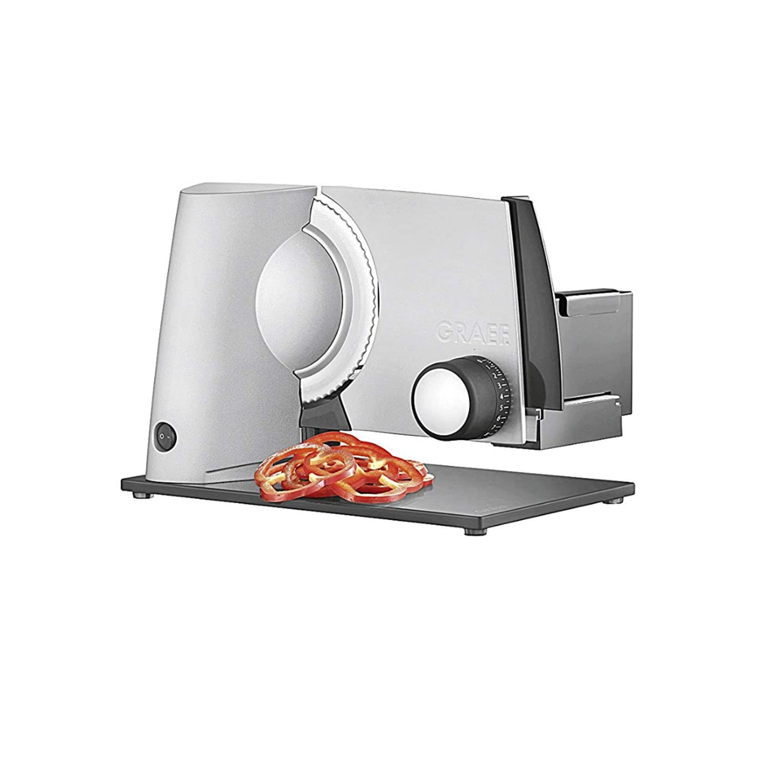 Graef Allesschneider S 32020Slecied Kitchen Twin, 170 W, Messerabdeckplatte, Schnittstärkeneinstellung von 0 - 20 mm