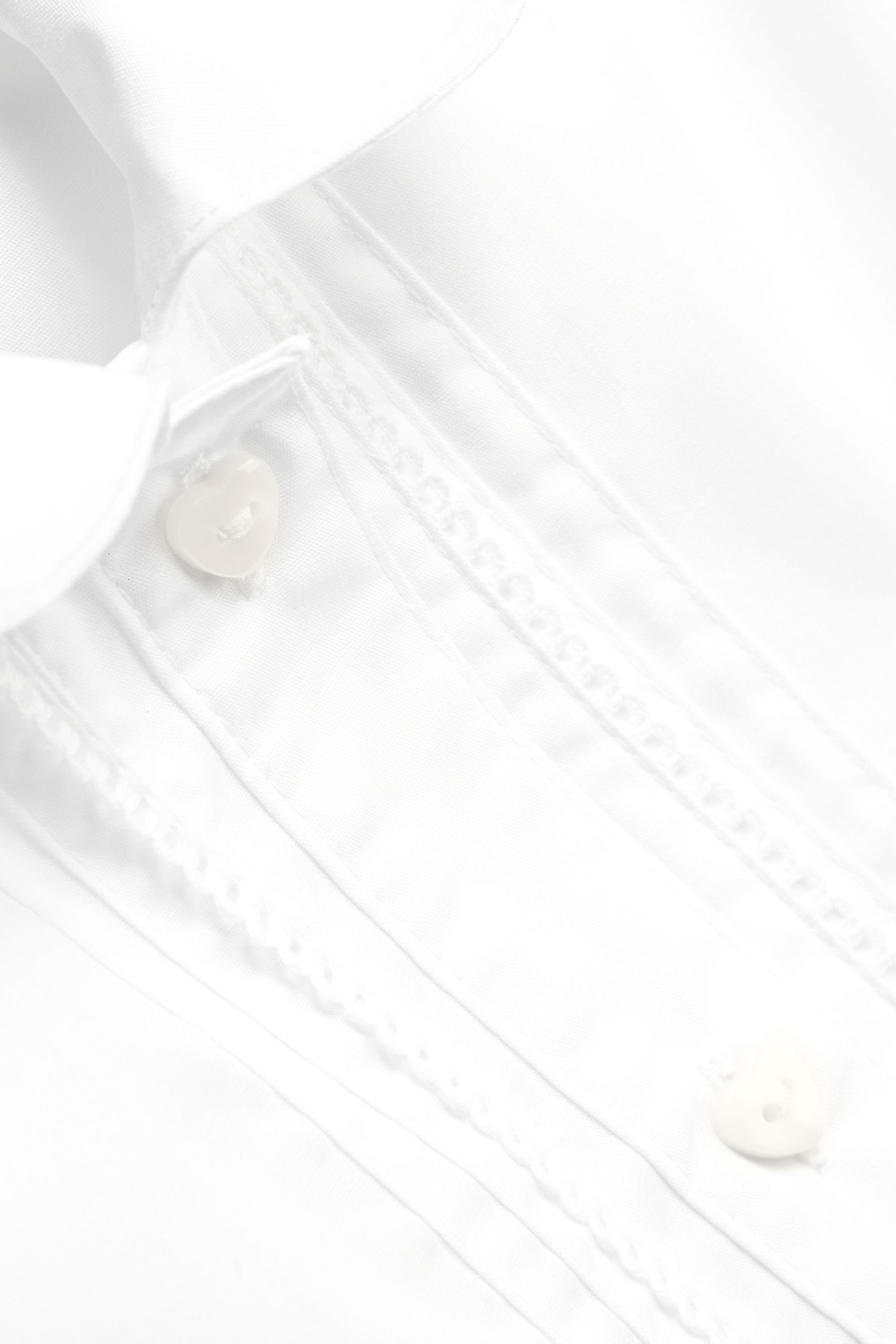 Next Spitzenbluse Spitzenbluse mit Puffärmeln (3–14 J) - Slim Fit (1-tlg)