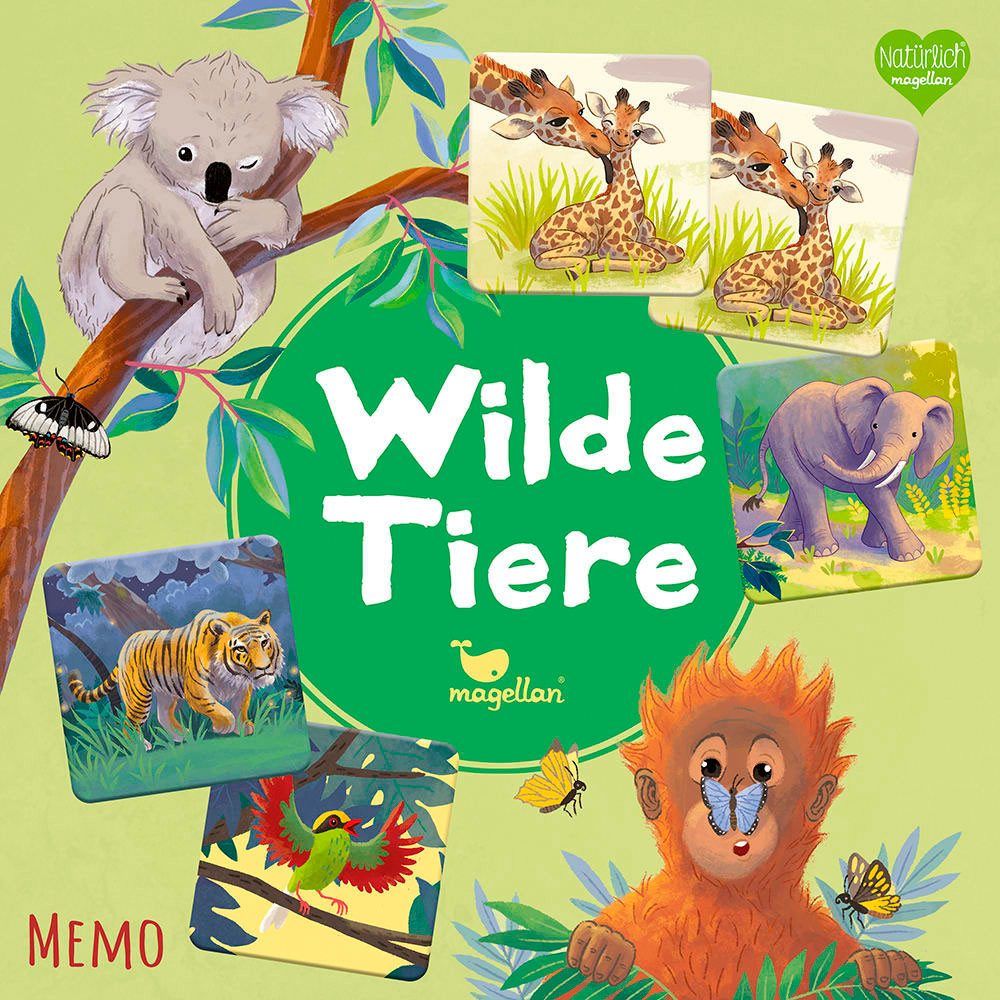 Magellan Spiel Wilde Tiere - Memo, Kinderspiel, Made in Germany