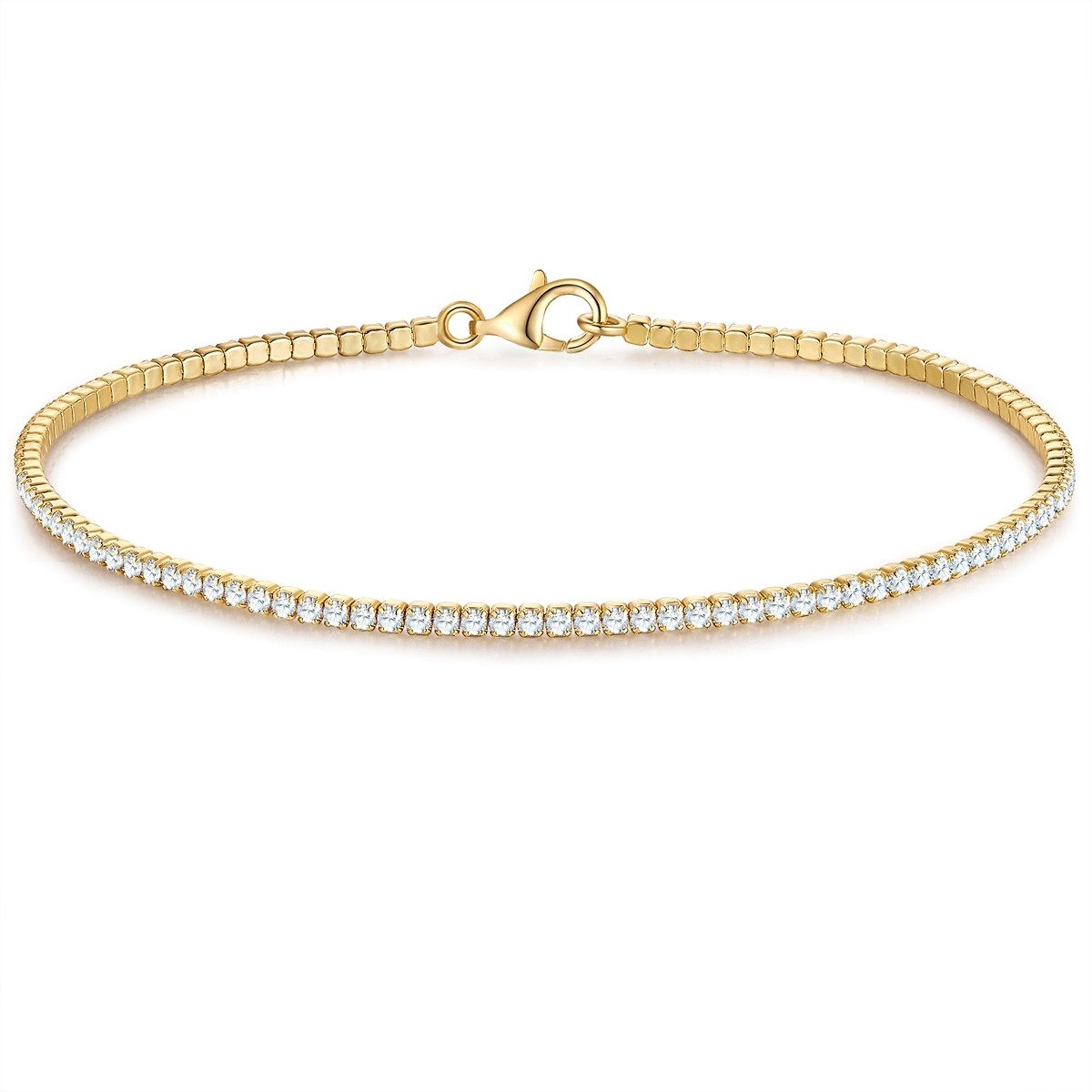 Trilani Silberarmband gelbgold, mit Zirkonia günstig online kaufen