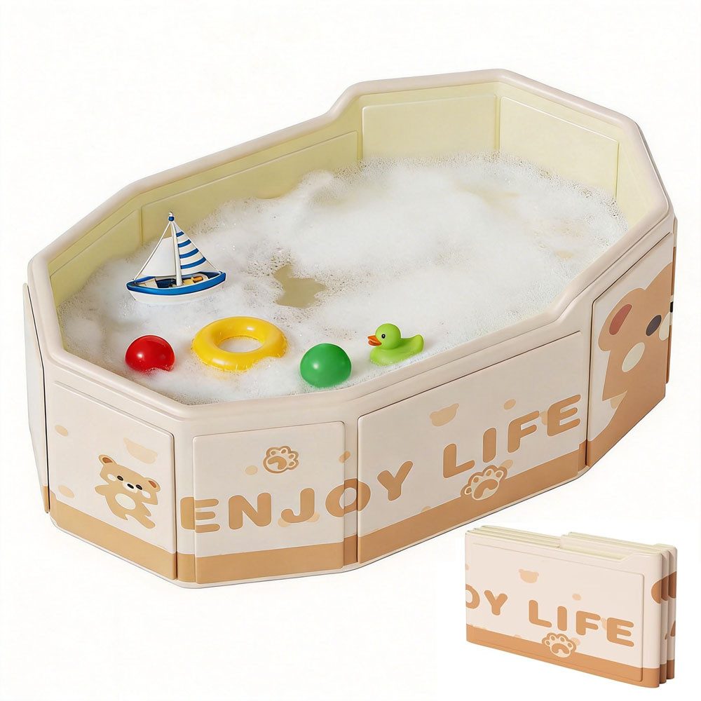 AFKSMILE Babybadewanne Baby Badewanne, Tragbare Klappbare Kinderbadewanne mit Abflussloch