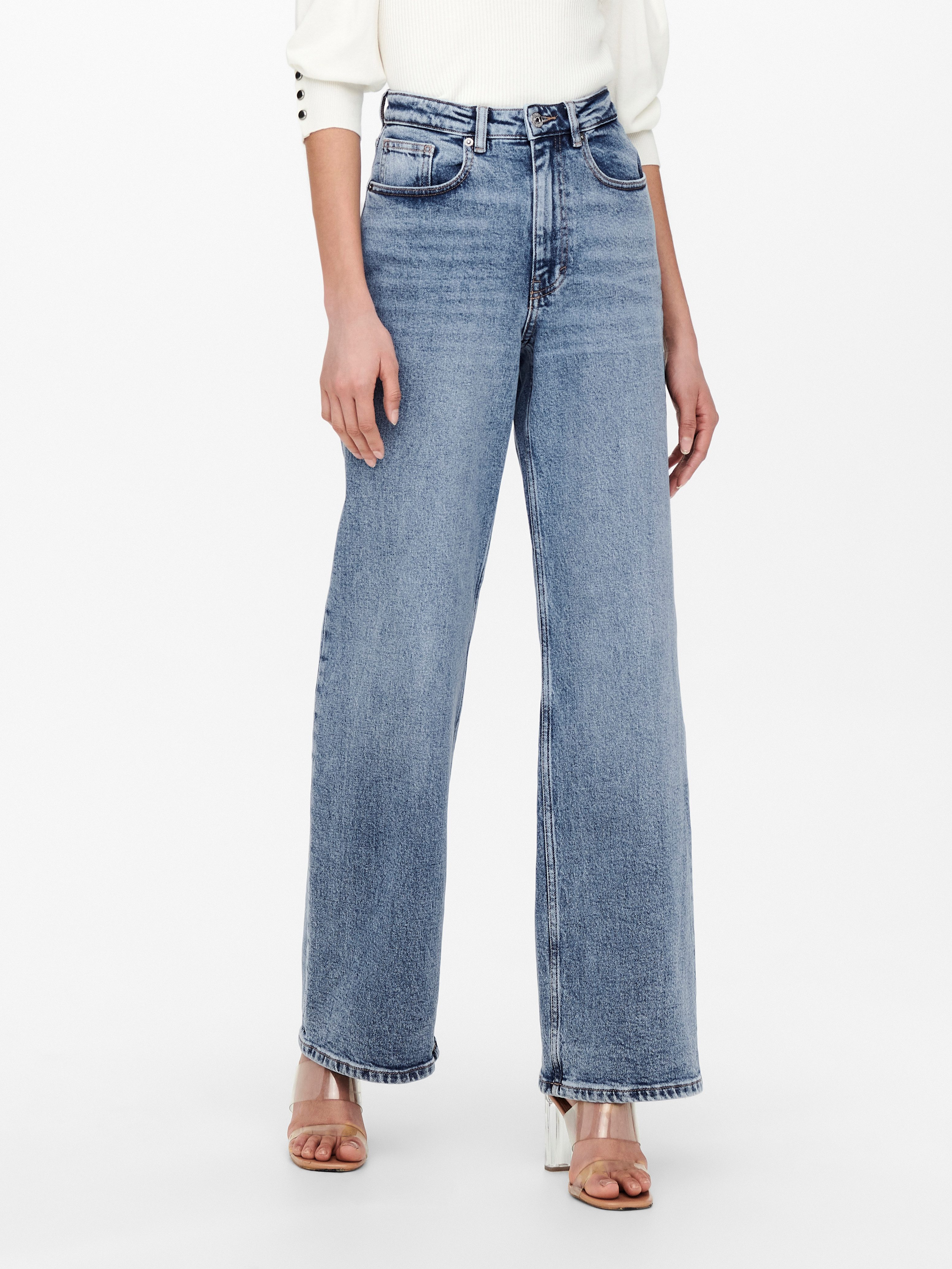 High-waist-Jeans ONLJUICY HW WIDE LEG