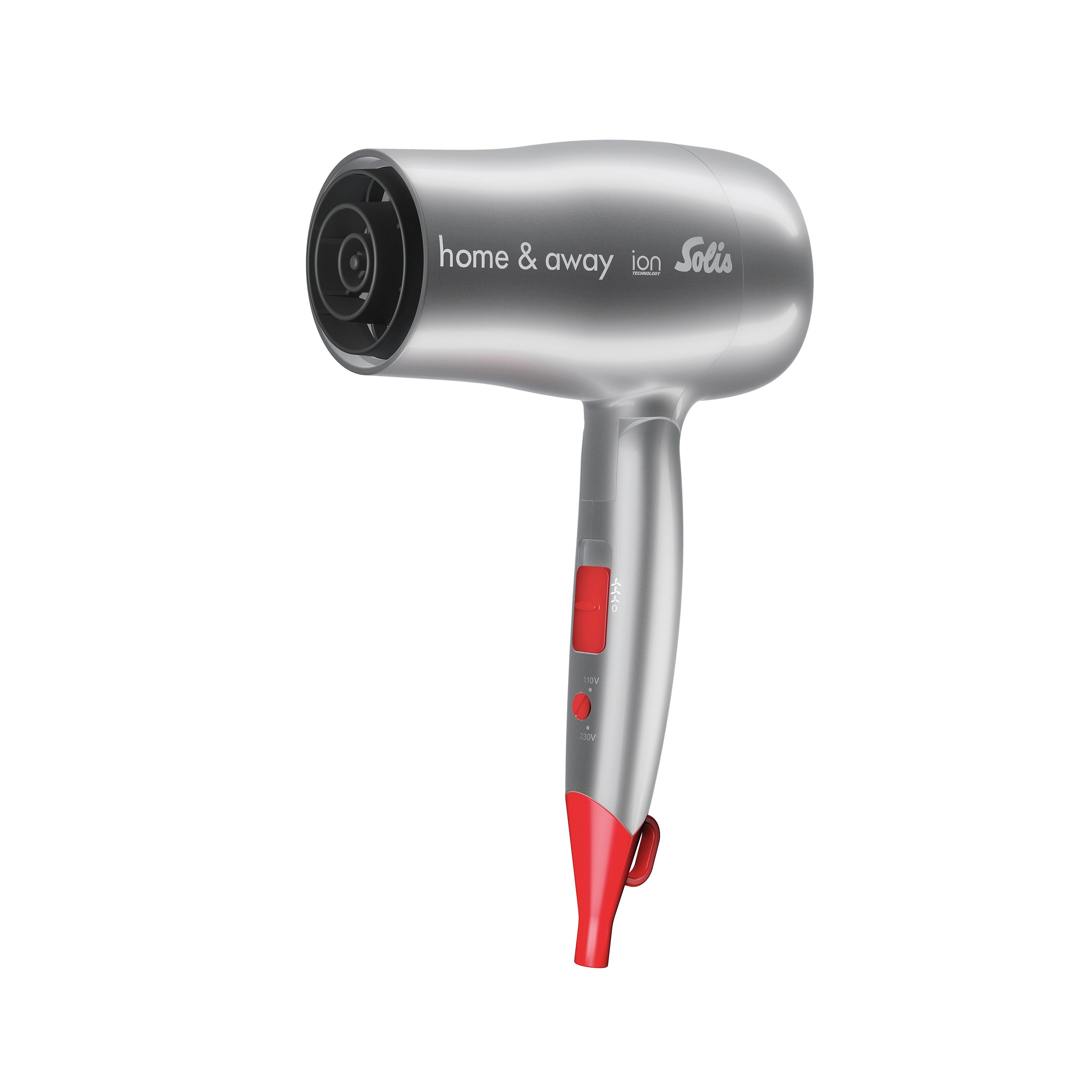 SOLIS OF SWITZERLAND Haartrockner Home & Away Reiseföhn, Typ 3791, 1800 W, Kaltstufe Ionen-Technologie Reisefunktion 110/230V