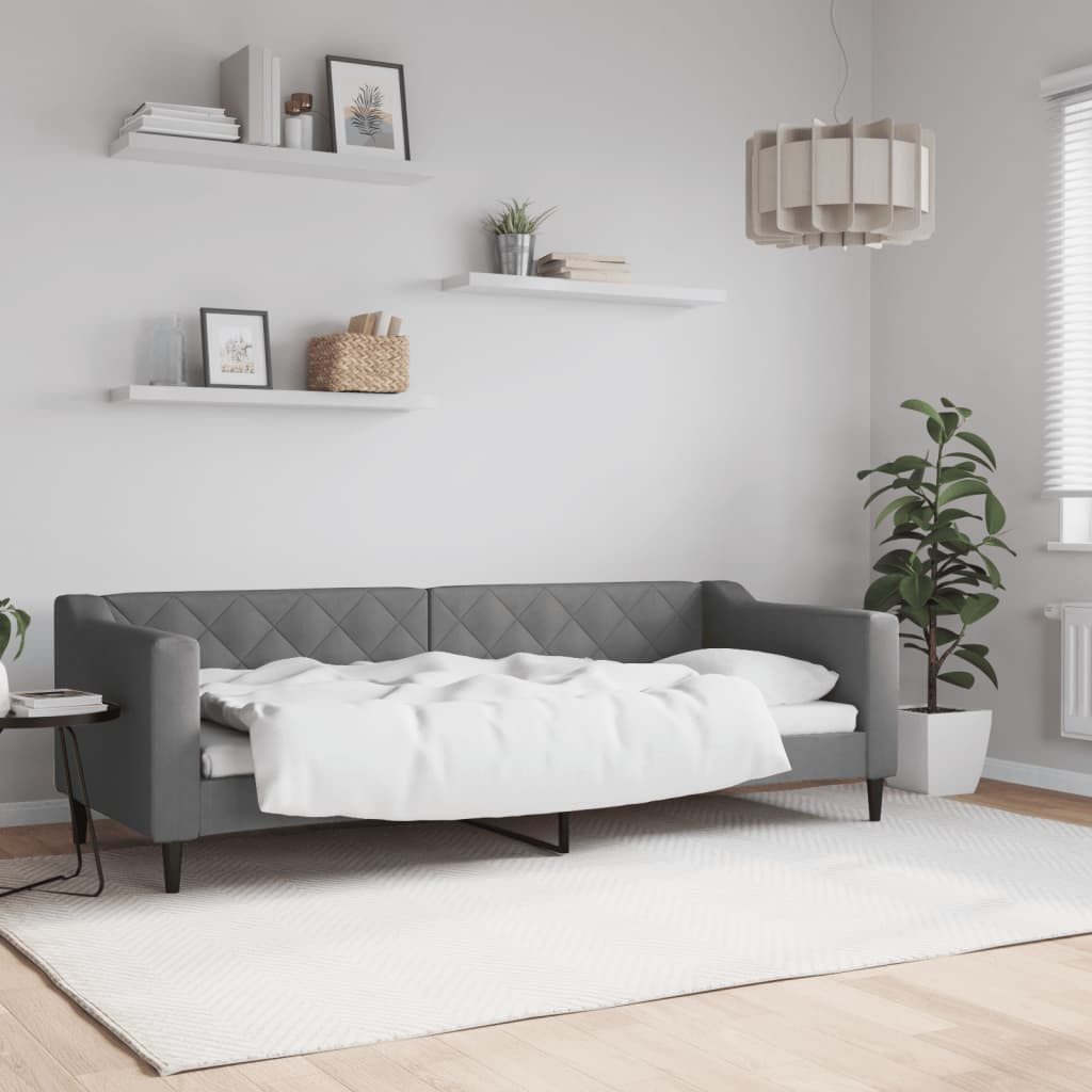 vidaXL Bett, Tagesbett Dunkelgrau 80x200 cm Stoff günstig online kaufen