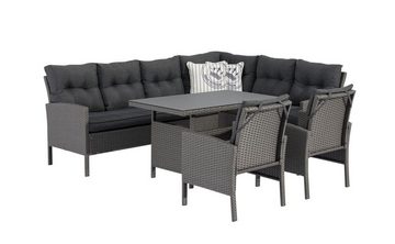 Trend Line Rattanstuhl TrendLine Dining Lounge Set Rom 5-teilig XL inkl.