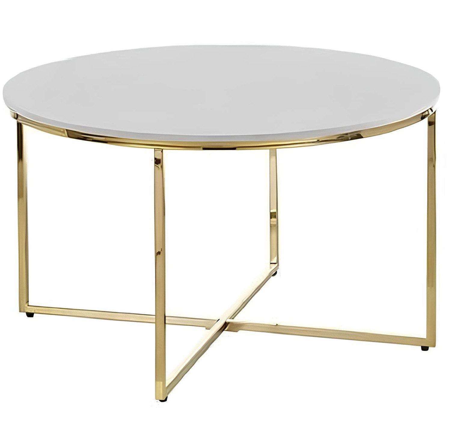 Couchtisch Luxuriöser Couchtisch Weiß Edelstahl Wohnzimmer Beistelltisch