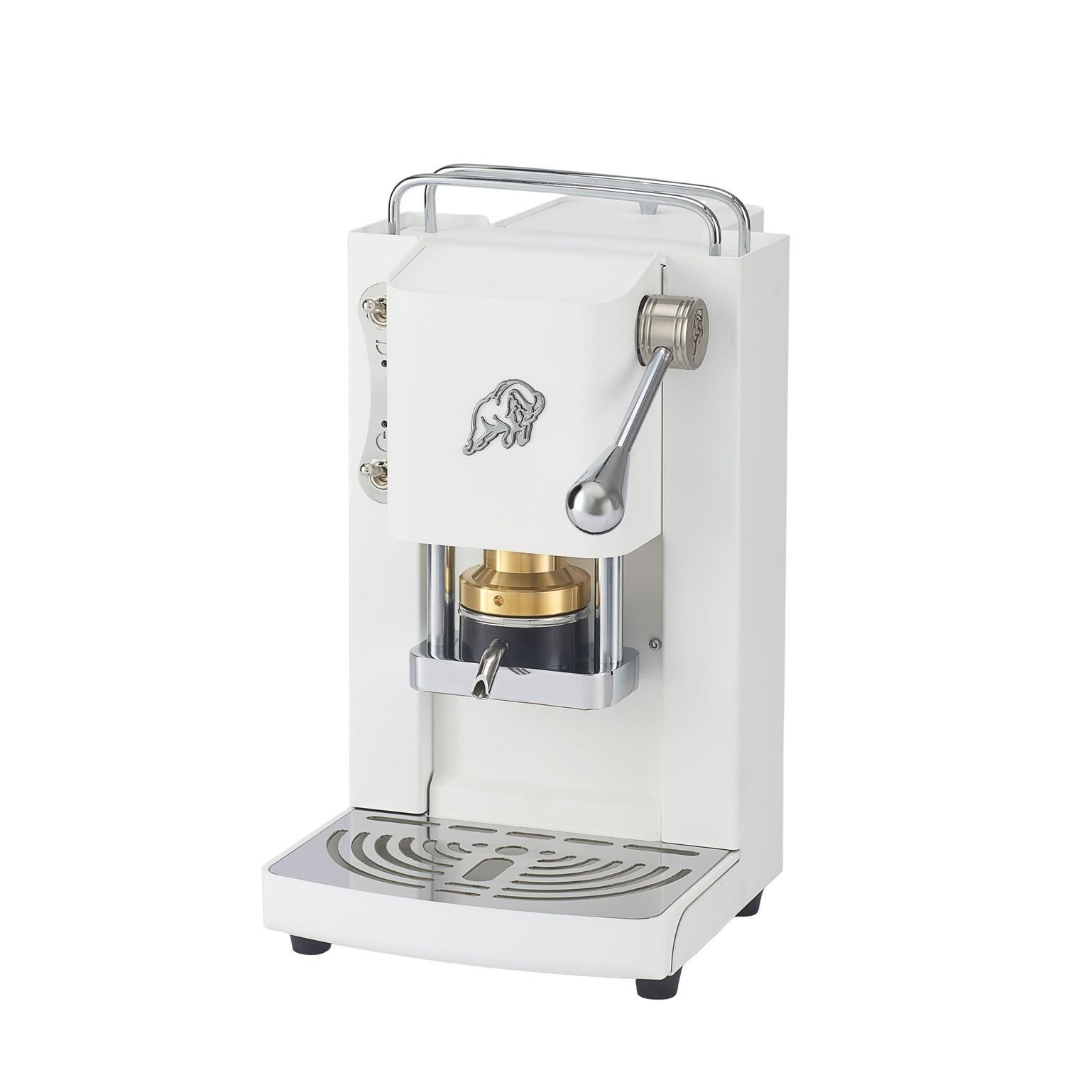 Faber Coffee Machines Espressomaschine Pro Essential Chrom Kaffeepadmaschine, 44mm ESE Pads, Chrom-Details mit hochwertigem 3D-Logo