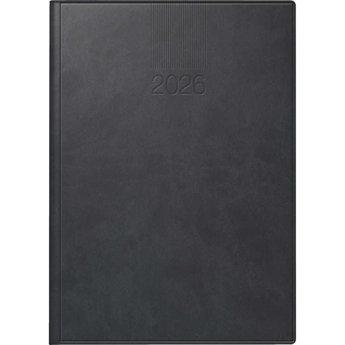 rido ide Buchkalender Buchkalender Roma 1 14,2x20cm 1 Tag/Seite Kunstleder schwarz 2026