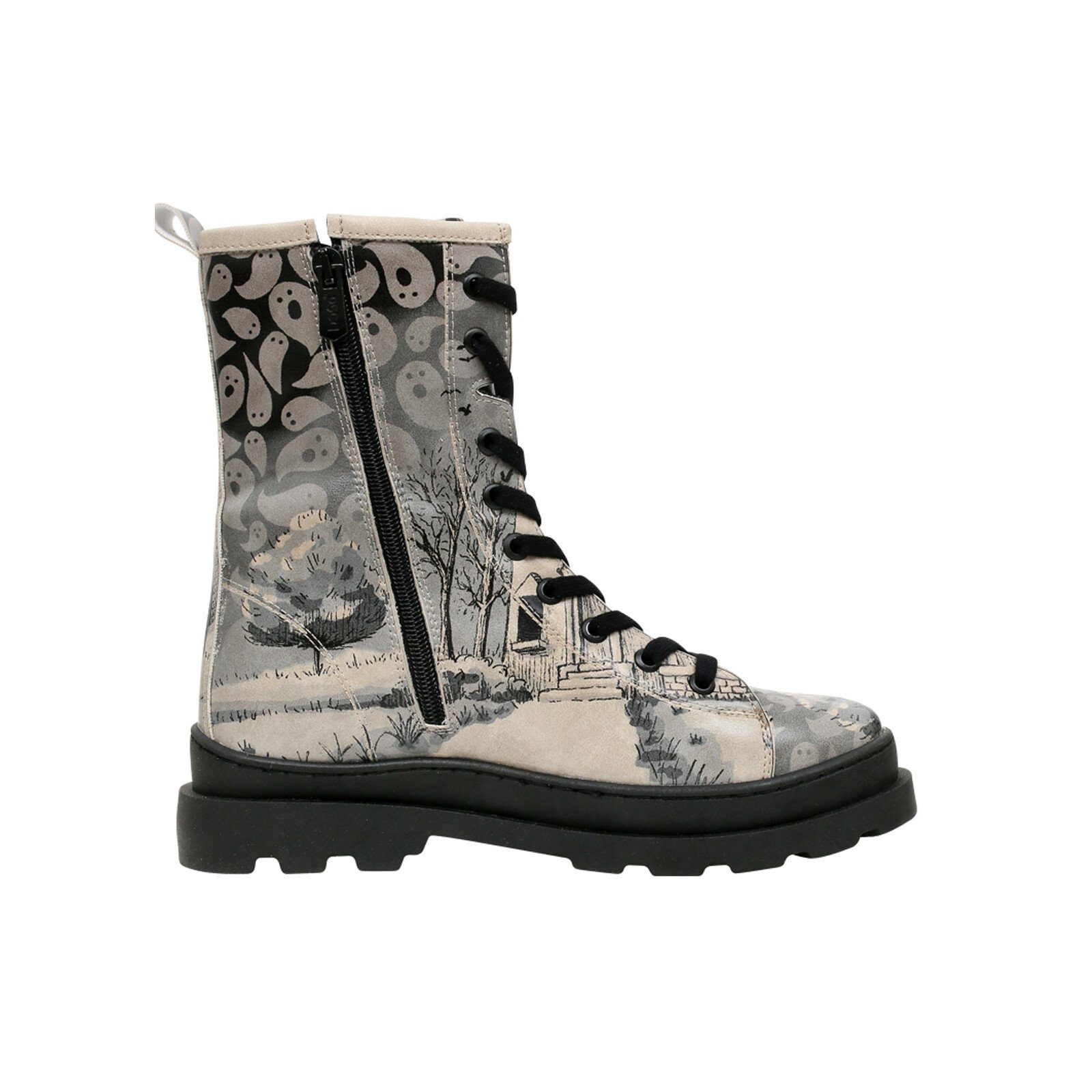 DOGO Gisele Schnürstiefel Boots Spooky Town Damen Stiefeletten Stiefelette Handgefertigt
