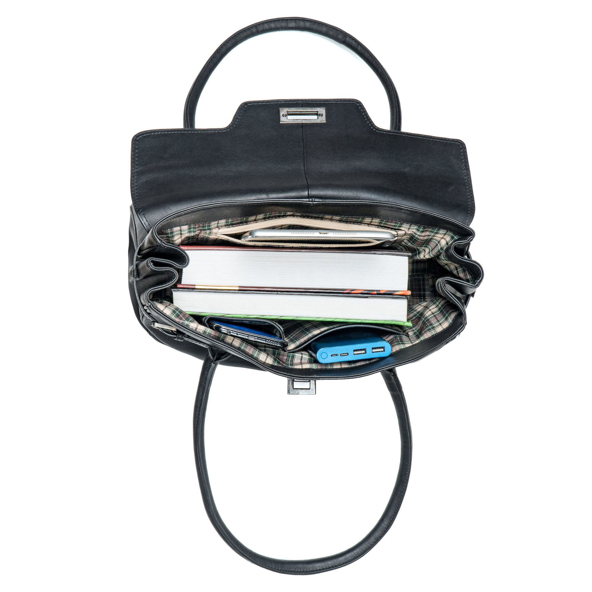 Benthill Henkeltasche Damen Echt Leder Handtasche Schultertasche Vintage Bag Tasche, Reißverschlussfach