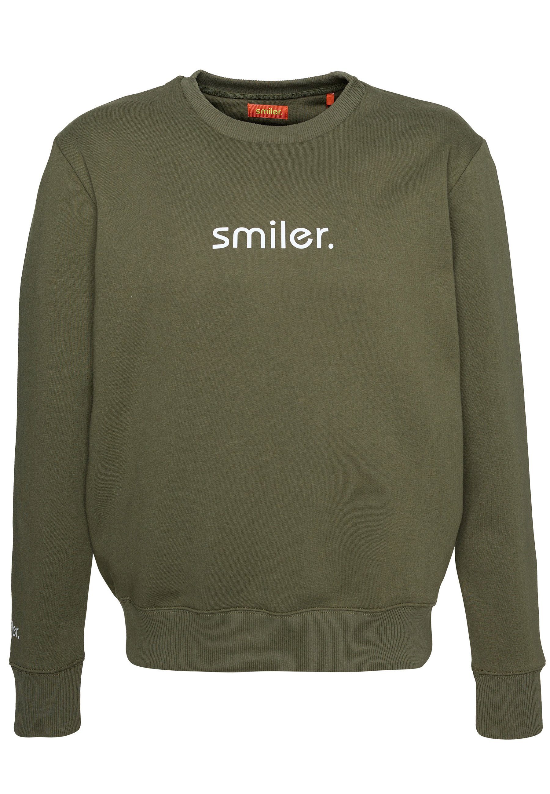 smiler. Fleecepullover Cuddle. OLIVE