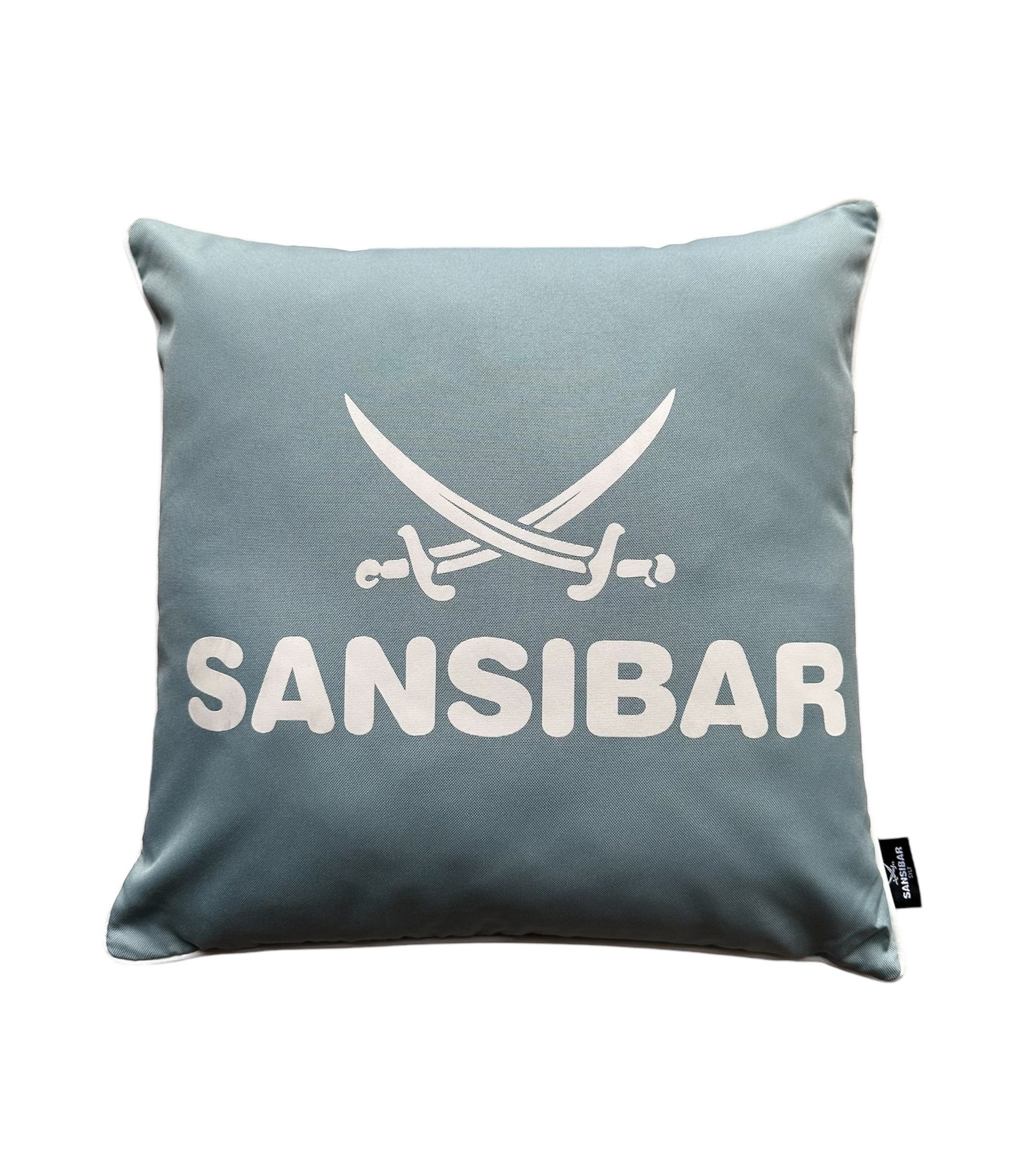 Sansibar Sylt Dekokissen Outdoor Kissen Sansibar (1 Stück), Logodruck, 45x45 cm, Kissenfüllung, Outdoor geeignet, wasser- und schmutzabweisend