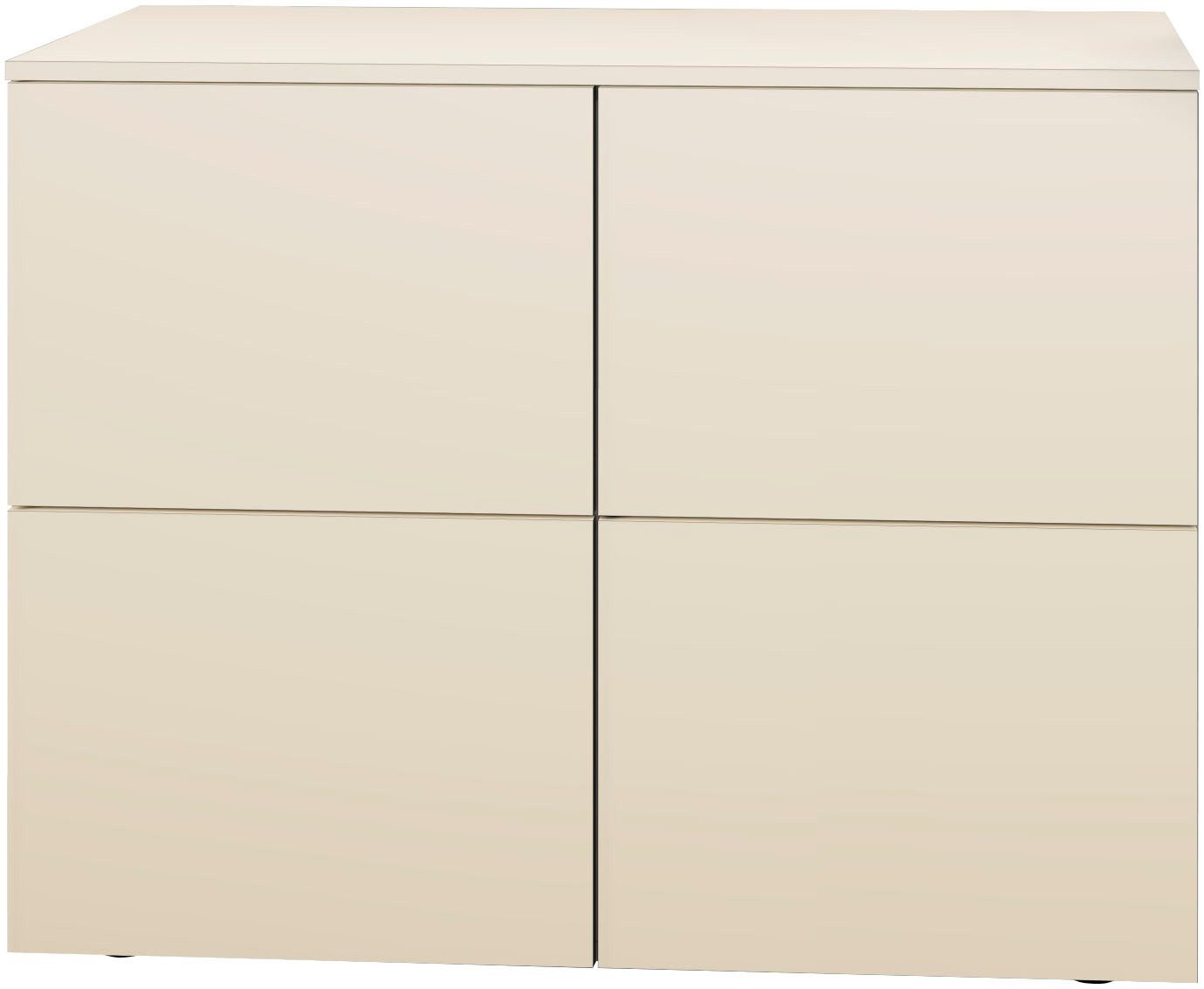 borchardt Möbel Kommode Rova, Sideboard mit 4 Türen, Breite 93 cm, 4-türig, Kommode mit viel Stauraum, kaschmir