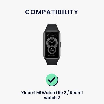 kwmobile Uhrenarmband Armband für Xiaomi Mi Watch Lite 2 / Redmi watch 2, 2x Fitnesstracker Sportarmband aus TPU und Silikon