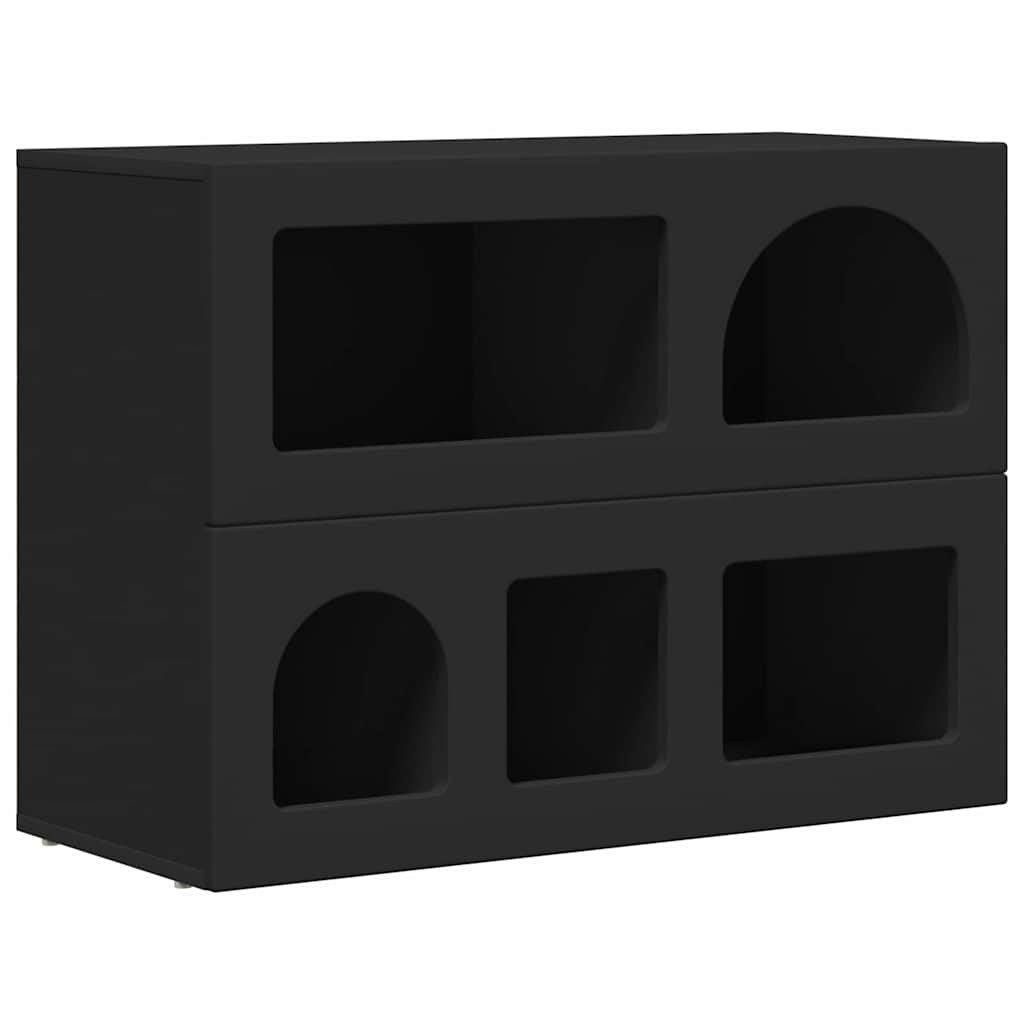 vidaXL Sideboard Sideboard Schwarz 80,5 x 35 x 59 cm Holzwerkstoff (1 St)