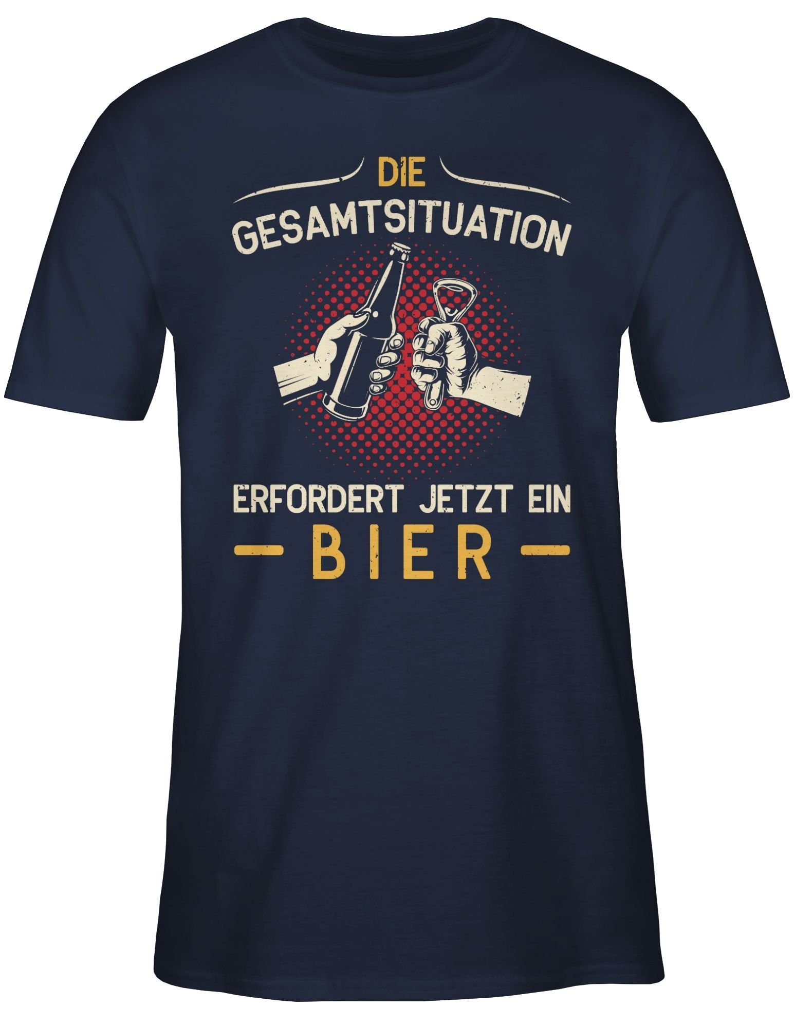 T-Shirt Die Gesamtsituation erfordert jetzt ein Bier - Geschenk Bierfreunde Va