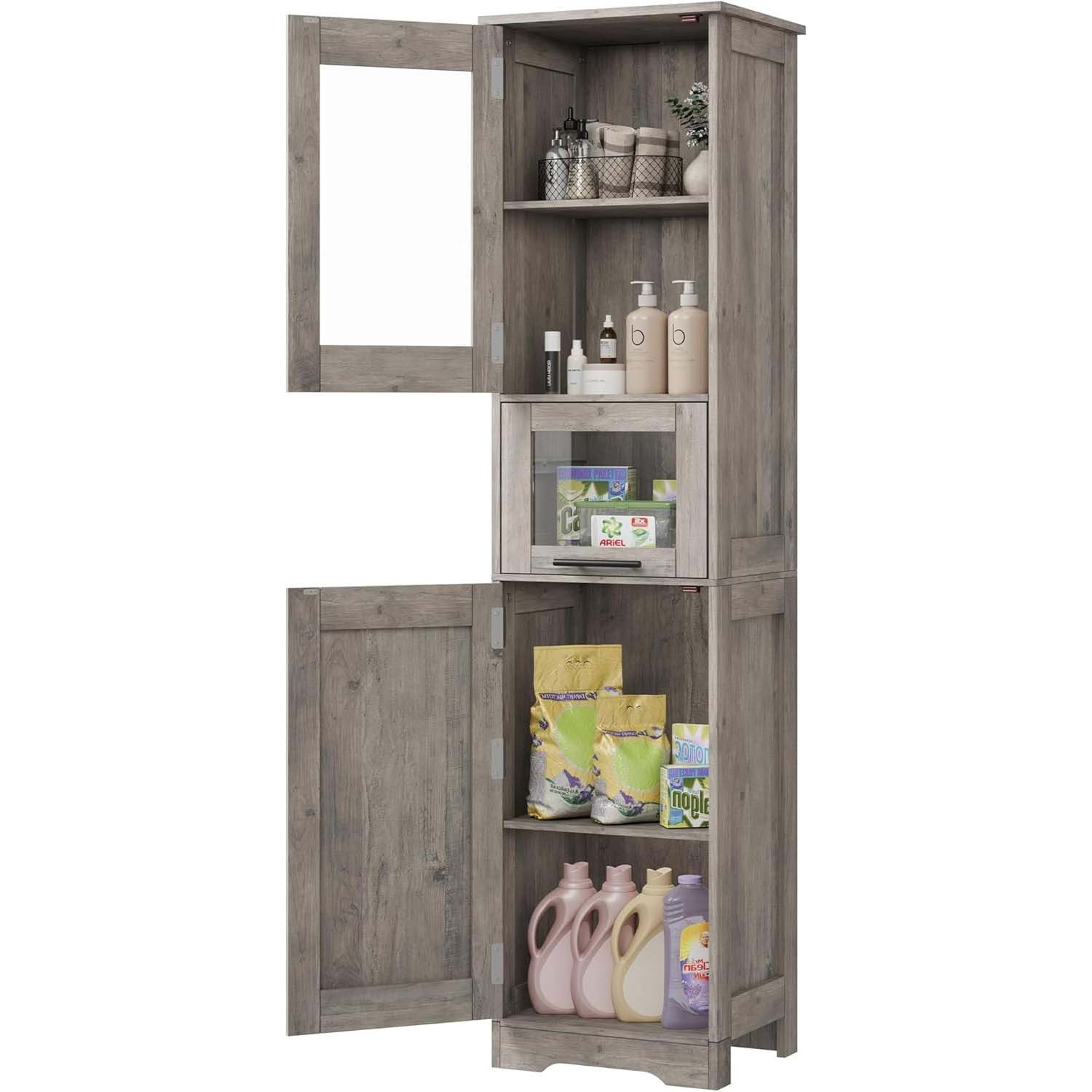 GarveeMore Hochschrank 170cm Badezimmerschrank - Badschrank günstig online kaufen