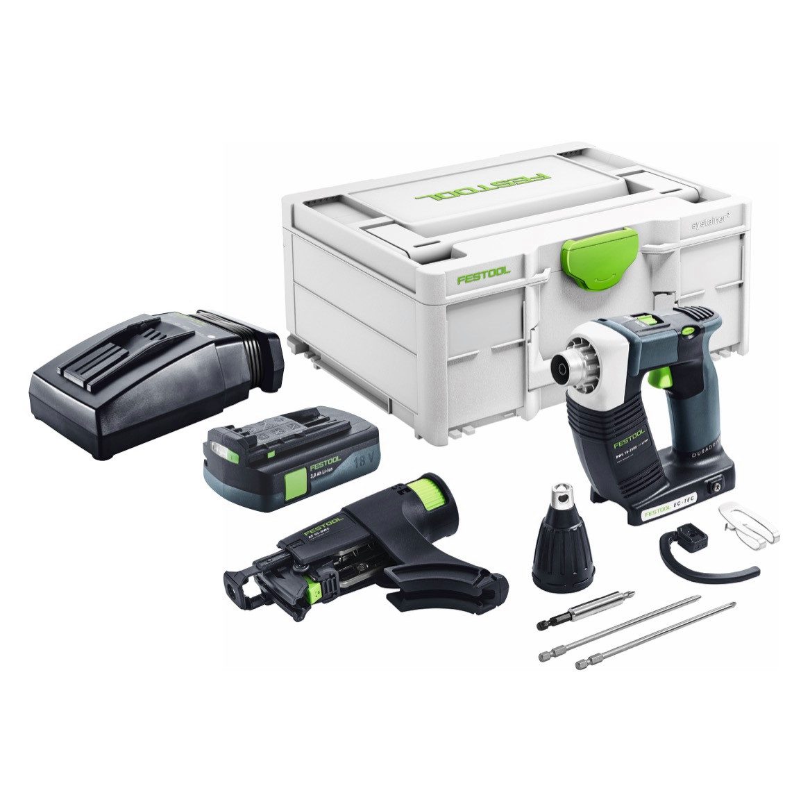 FESTOOL Akku-Trockenbauschrauber DURADRIVE DWC 18-2500 Basic Akku Bauschrauber 18 V 18 Nm Brushless