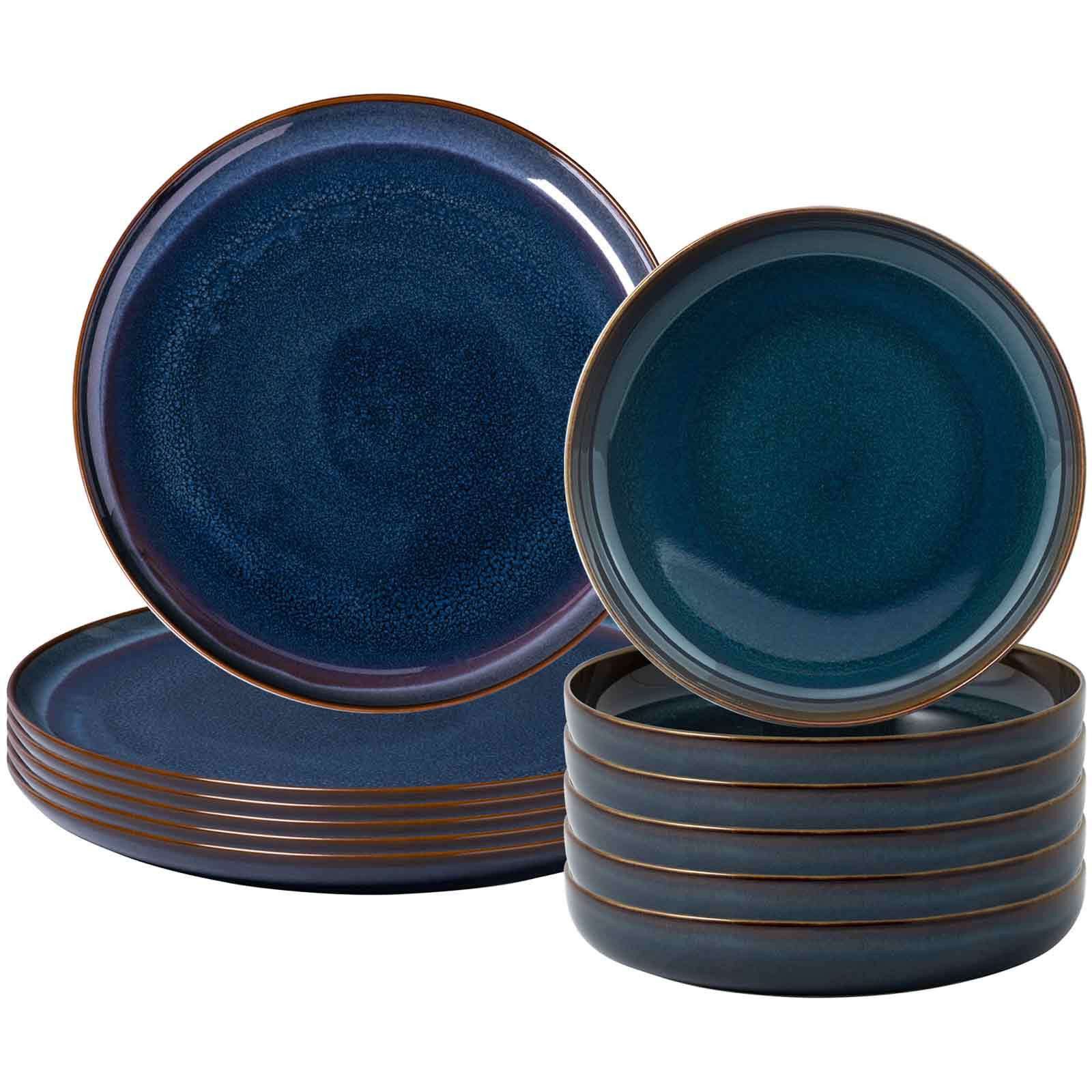 like. by Villeroy & Boch Tafelservice Crafted Tafelservice 12er Set (12-tlg), 6 Personen, Porzellan