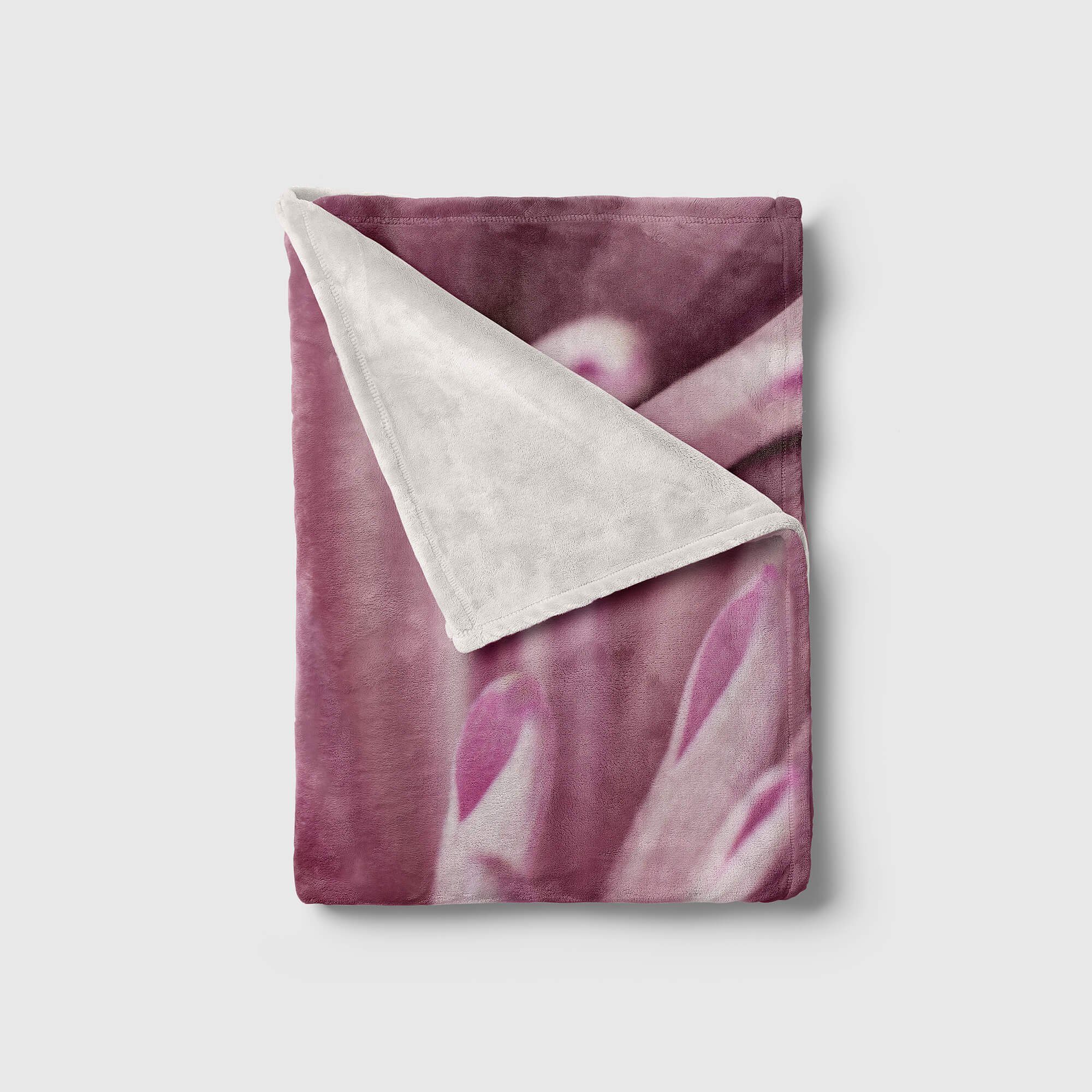 (1-St), Saunatuch Fotomotiv Fotoku, Kuscheldecke Sinus Art Handtuch Handtuch Blüte Baumwolle-Polyester-Mix Strandhandtuch Blume mit Handtücher