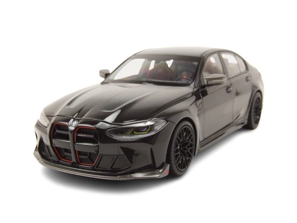 Minichamps Modellauto BMW M3 CS 2023 schwarz metallic, Maßstab 1:18