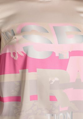 Boysen's Blusenshirt mit graphischem Frontdruck im Materialmix - NEUE KOLLEKTION