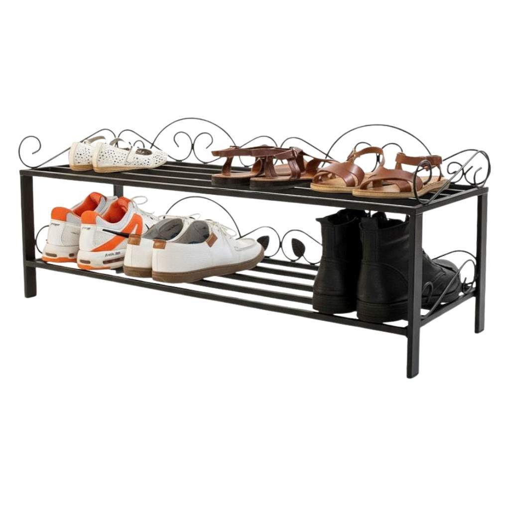 DanDiBo Schuhregal Mi-2 Regal 92 cm Schuhschrank 21236 Schuhablage Metall Schmiedeeisen, Schuhregal