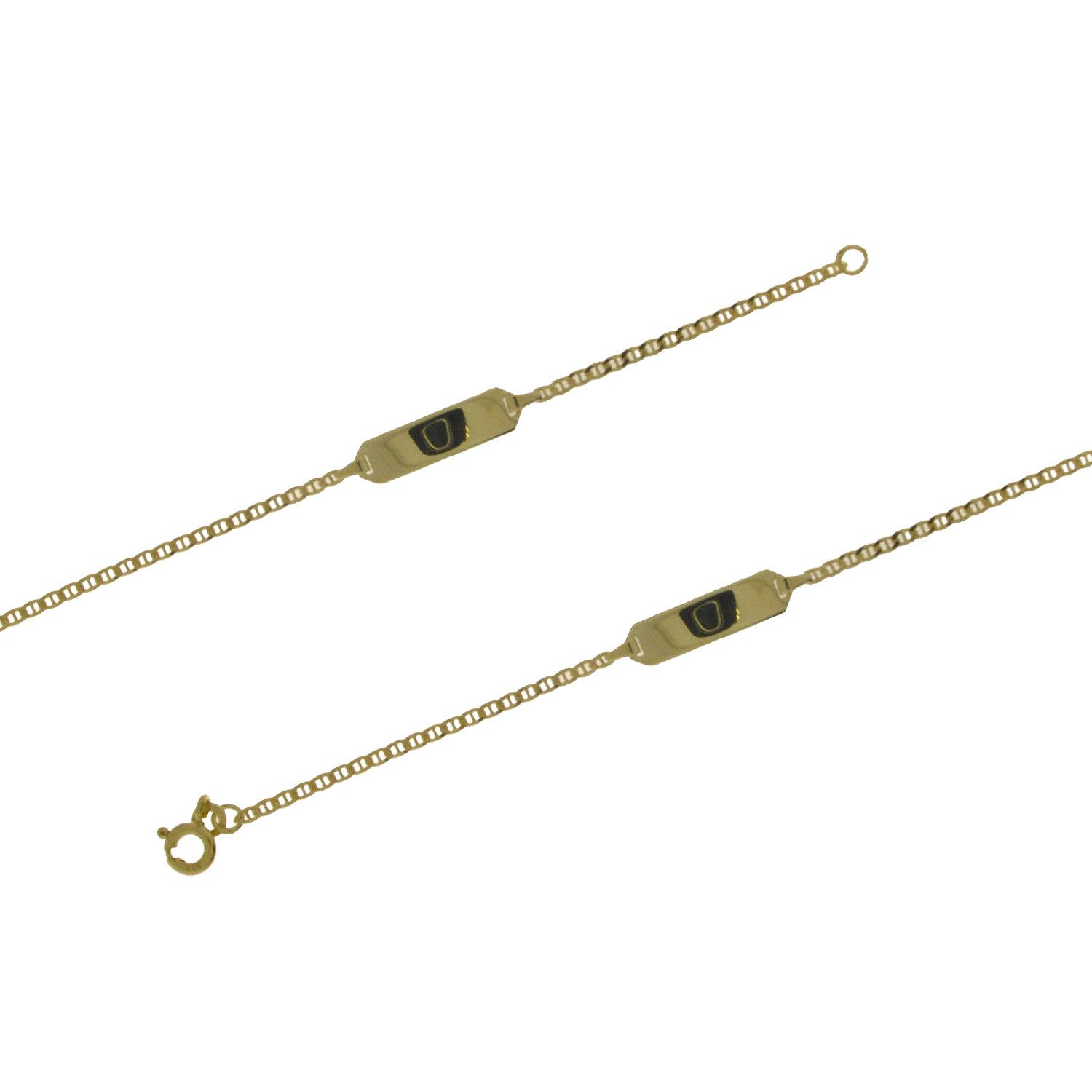 Goldkette JB Edles Damen ID Goldarmband Panzersteg 333 - 8 Karat Gold 14 cm