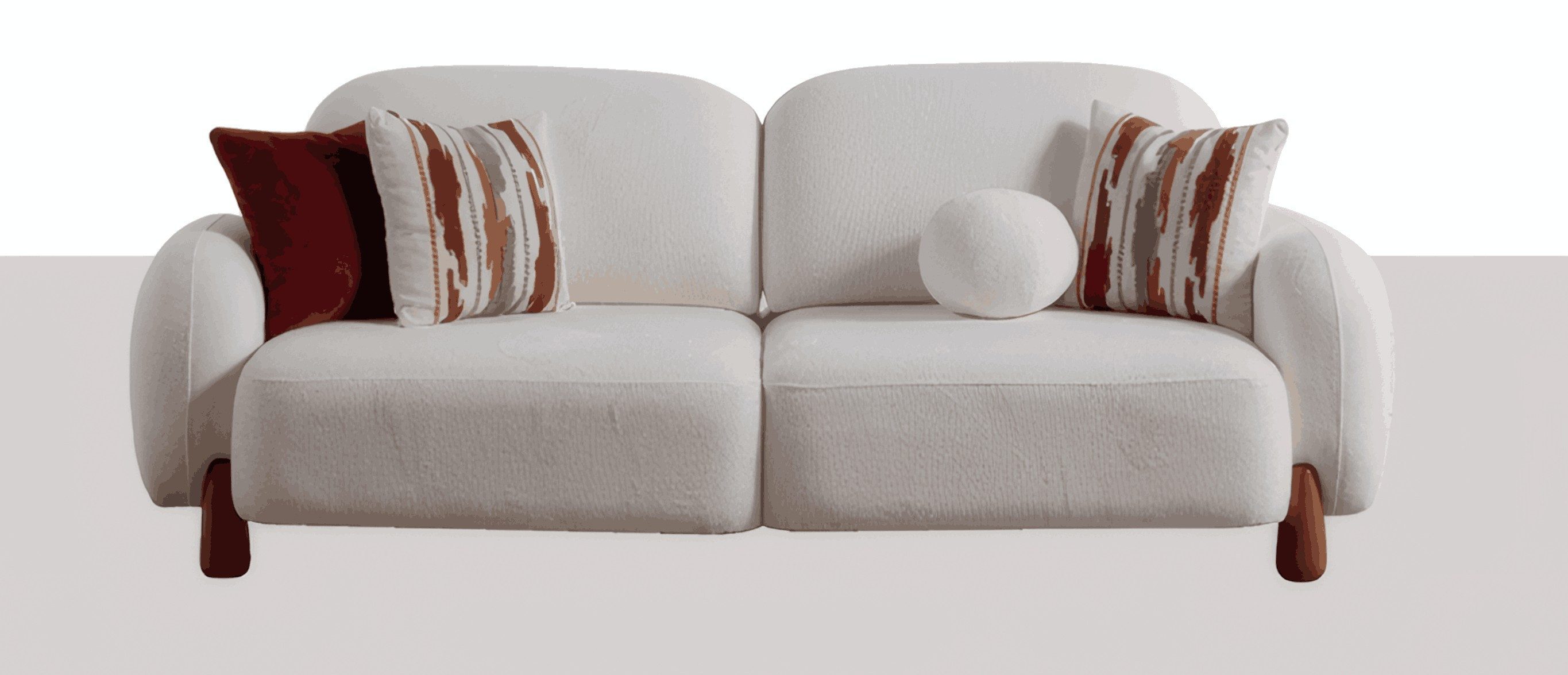Xlmoebel Sofa Weißes Sofa von XLMOEBEL mit modernem Design und hohem Komfort, Sofa 1 Teile, Made in Europa